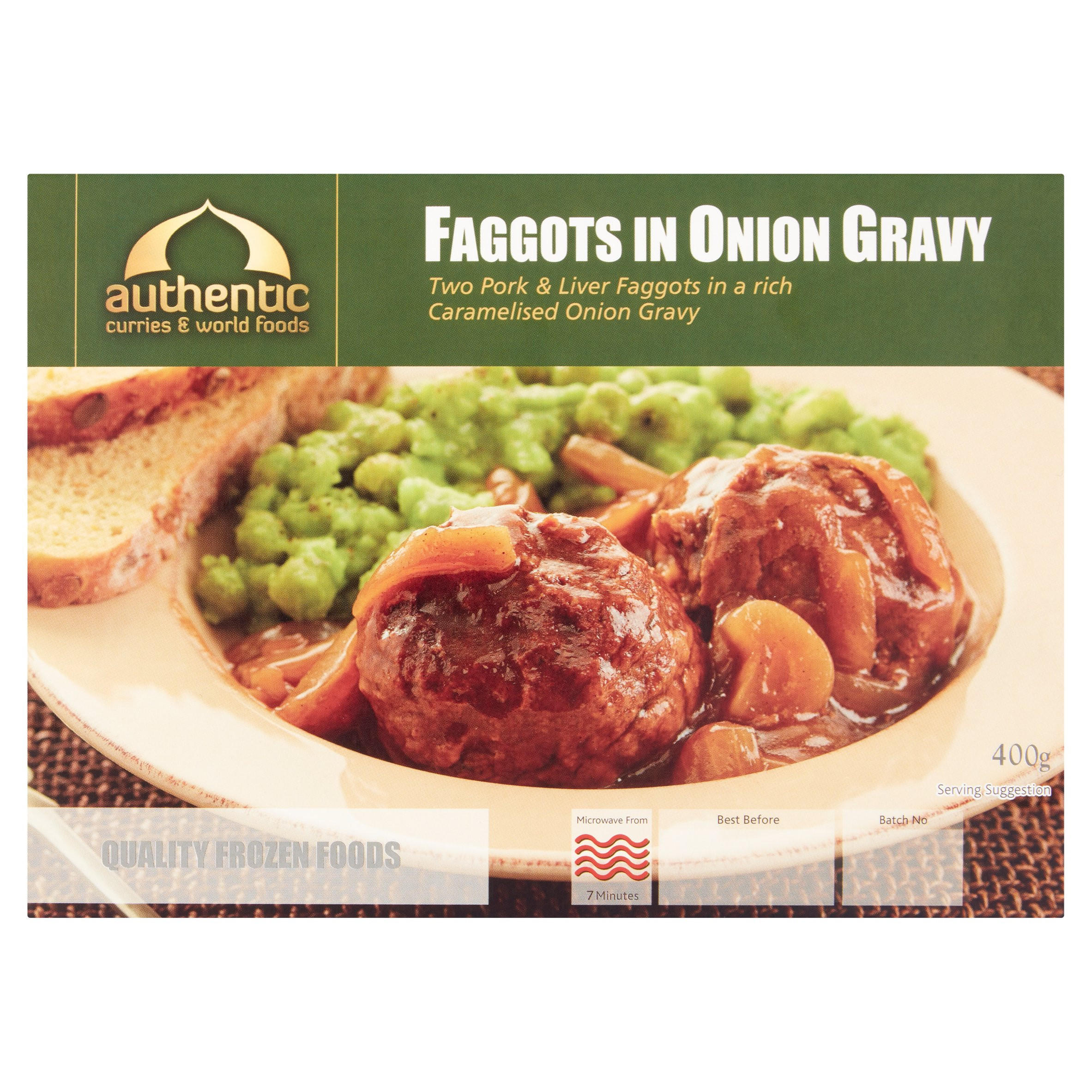 Authentic Curries & World Foods Faggots in Onion Gravy 400g