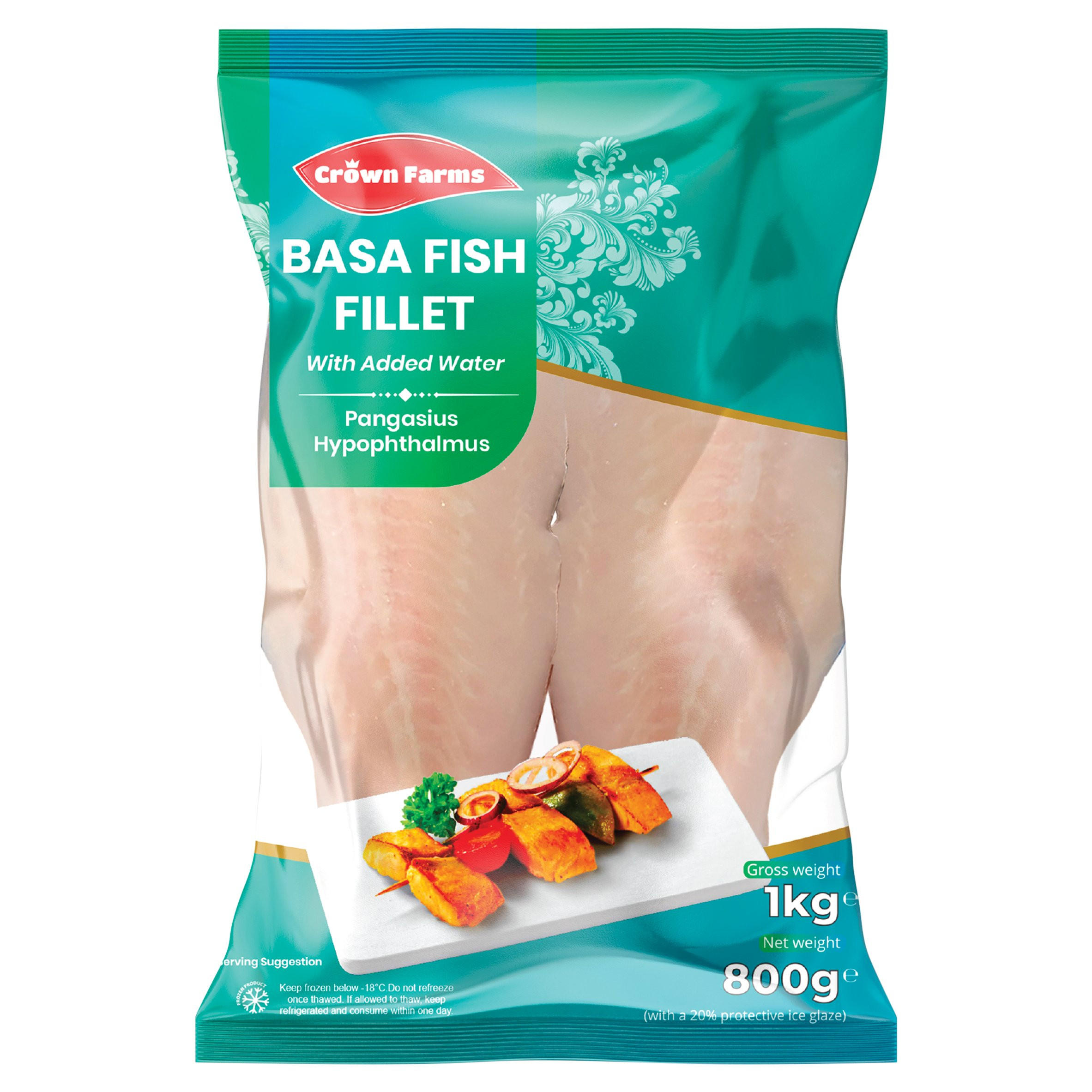 Crown Farms Basa Fish Fillets 800g