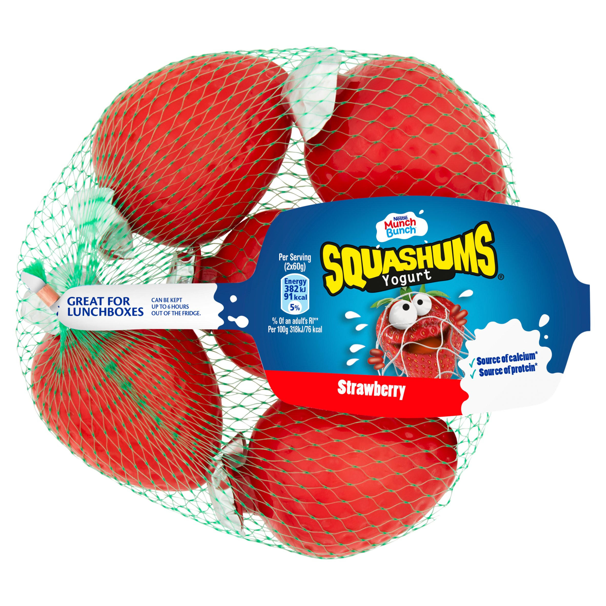 Munch Bunch Squashums yogurt Shapes Strawberry 5x60g
