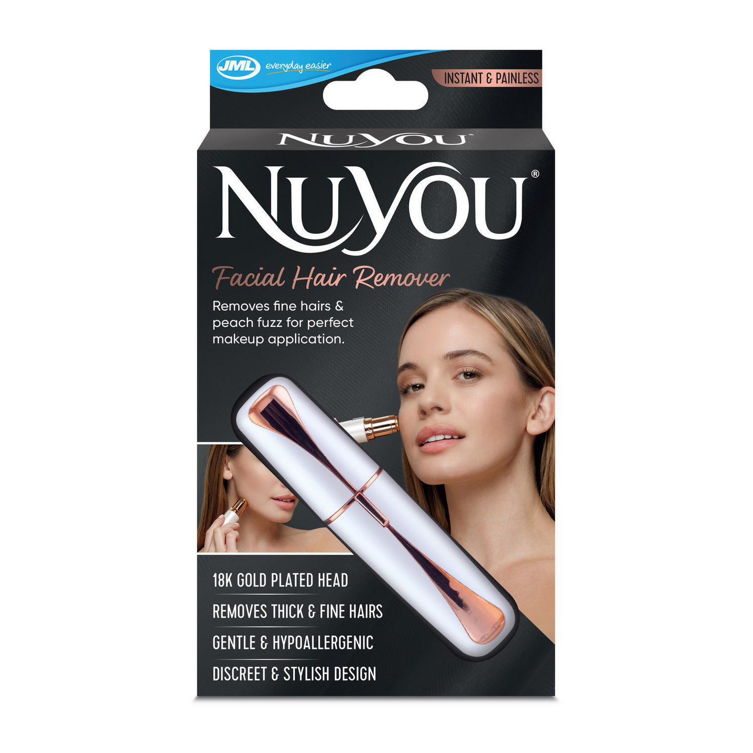 JML Nu You Facial Hair Remover Pearl White