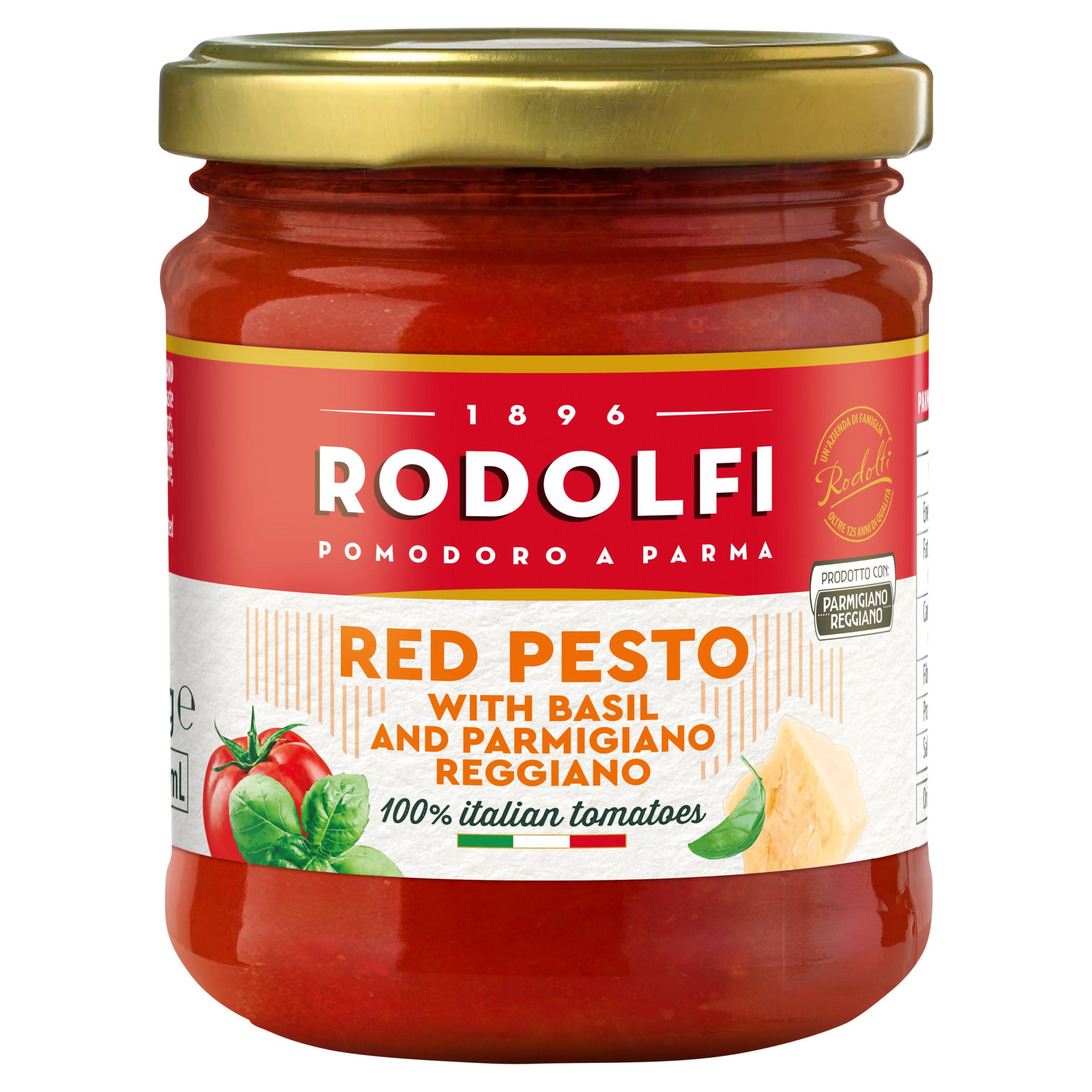 Rodolfi Red Pesto with Parmigiano Reggiano 190g