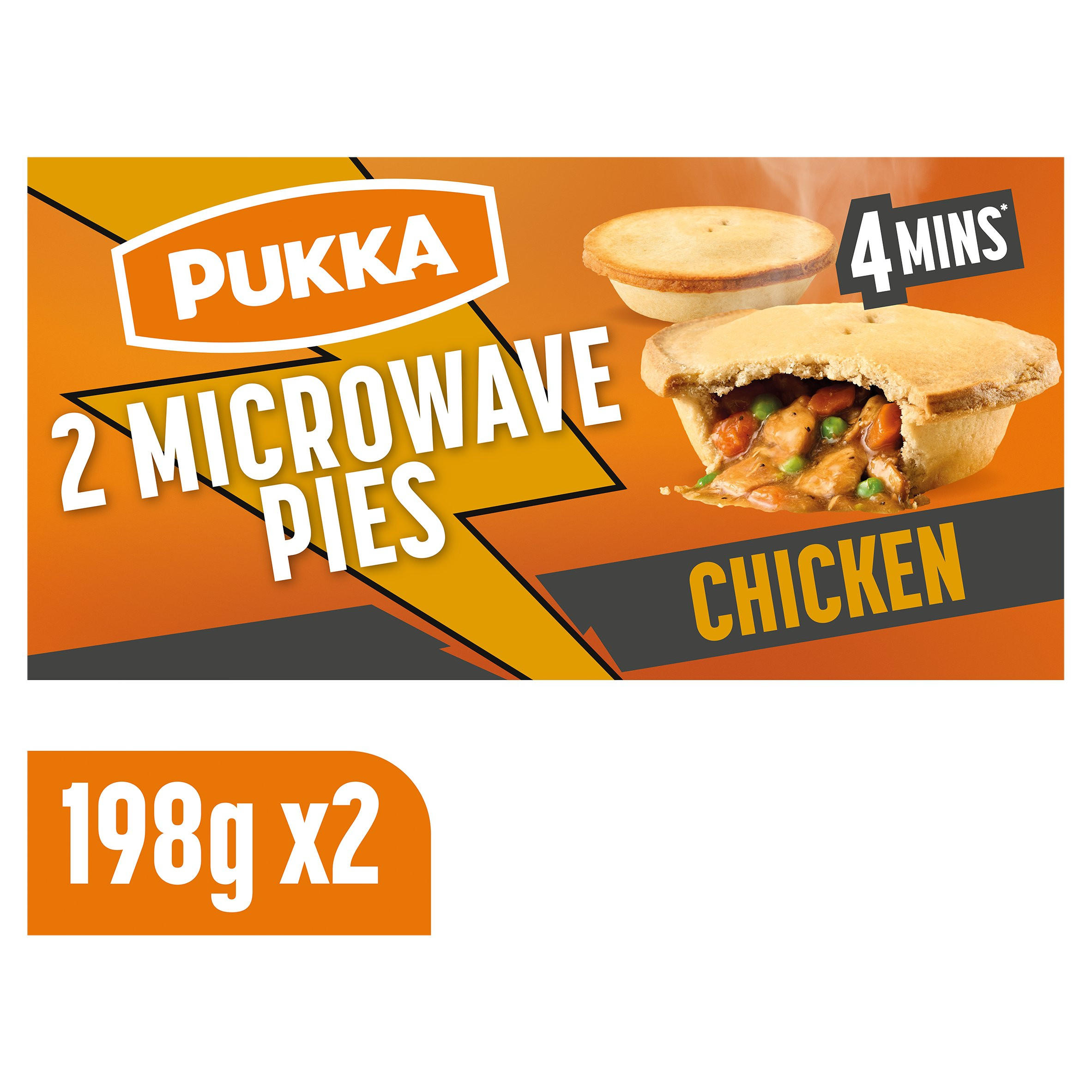 Pukka 2 Chicken Microwaveable Shortcrust Pies