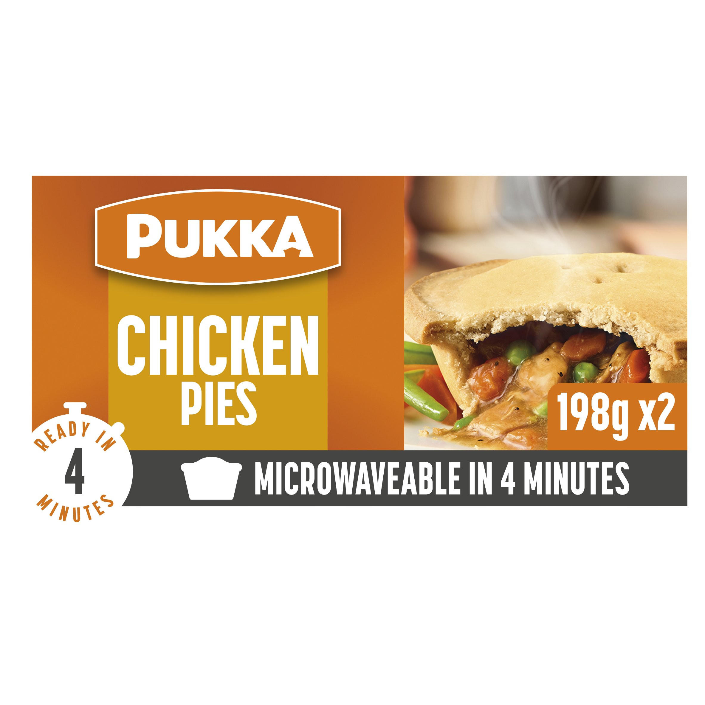 Pukka 2 Chicken Microwaveable Shortcrust Pies