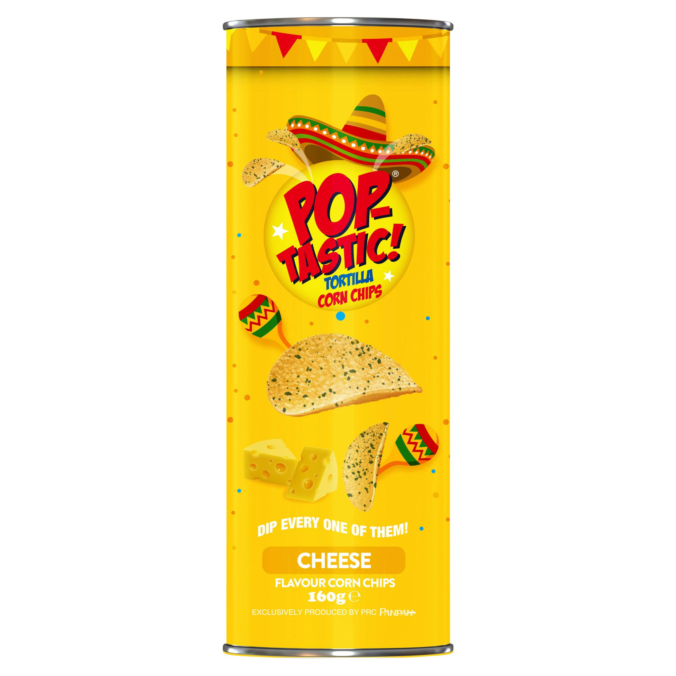 Pop-Tastic! Tortilla Cheese Flavour Corn Chips 160g