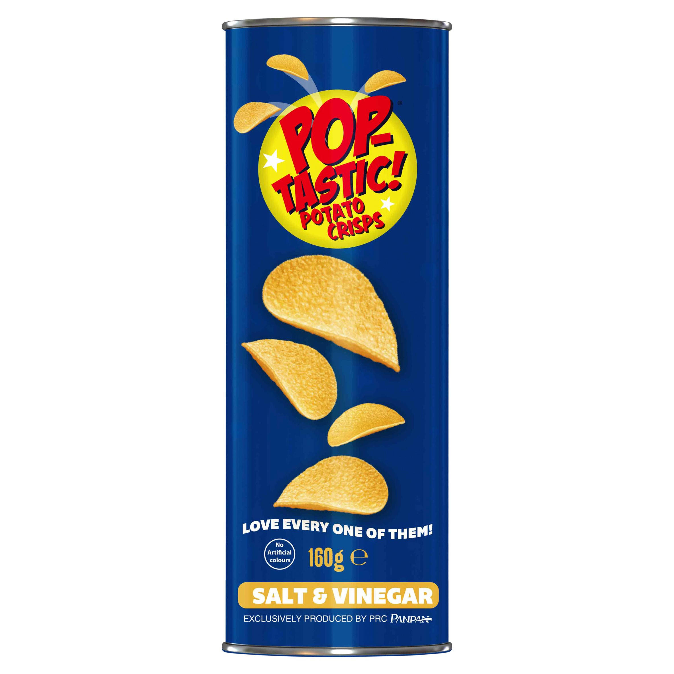 Pop-Tastic! Potato Crisps Salt & Vinegar 160g