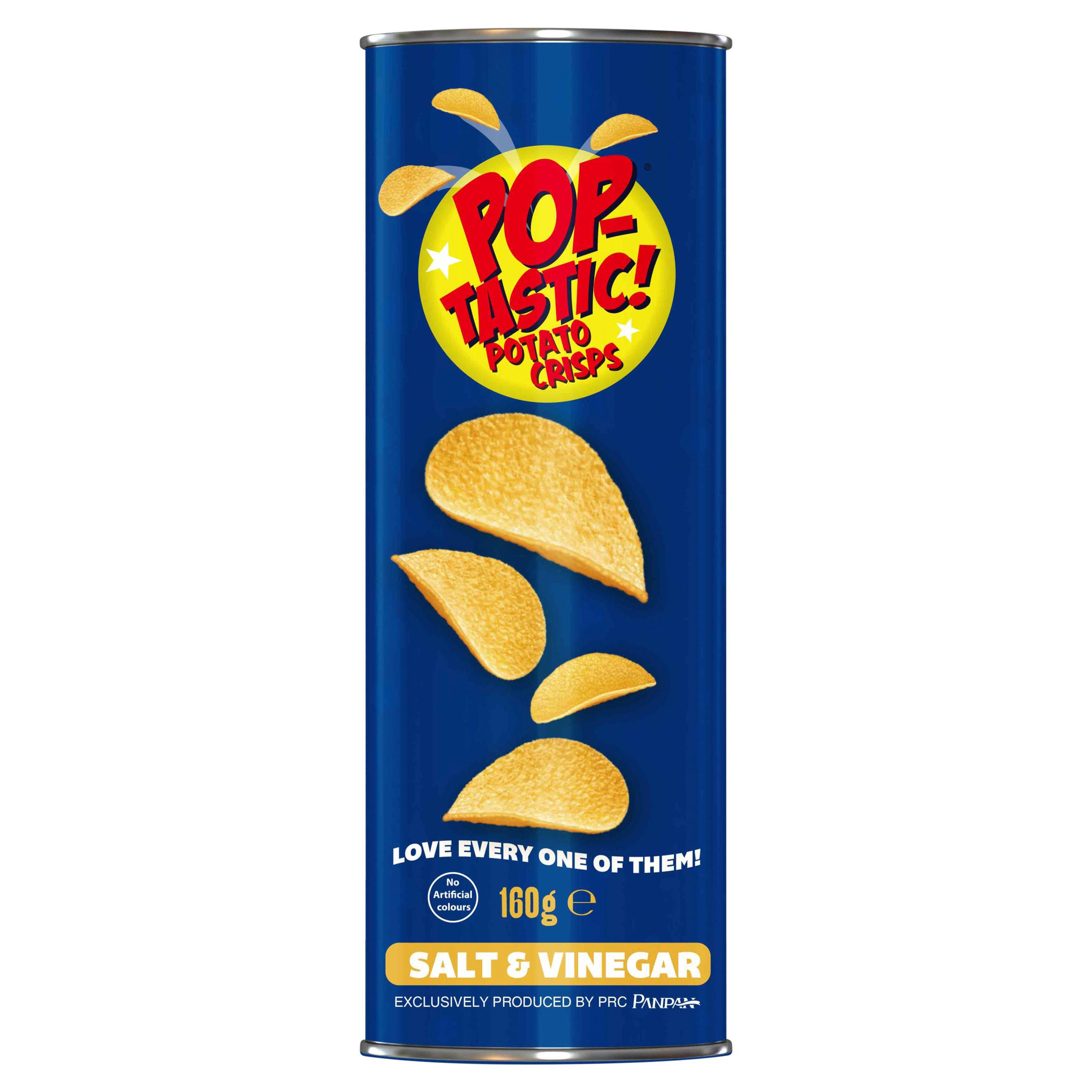 Pop-Tastic! Potato Crisps Salt & Vinegar 160g