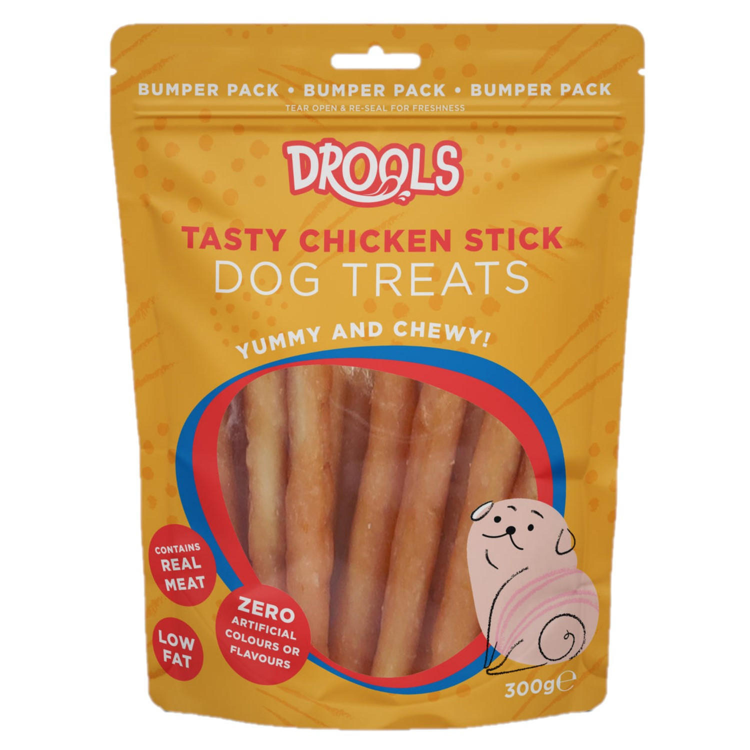 Drools Tasty Chicken Stick Dog Treats 300g