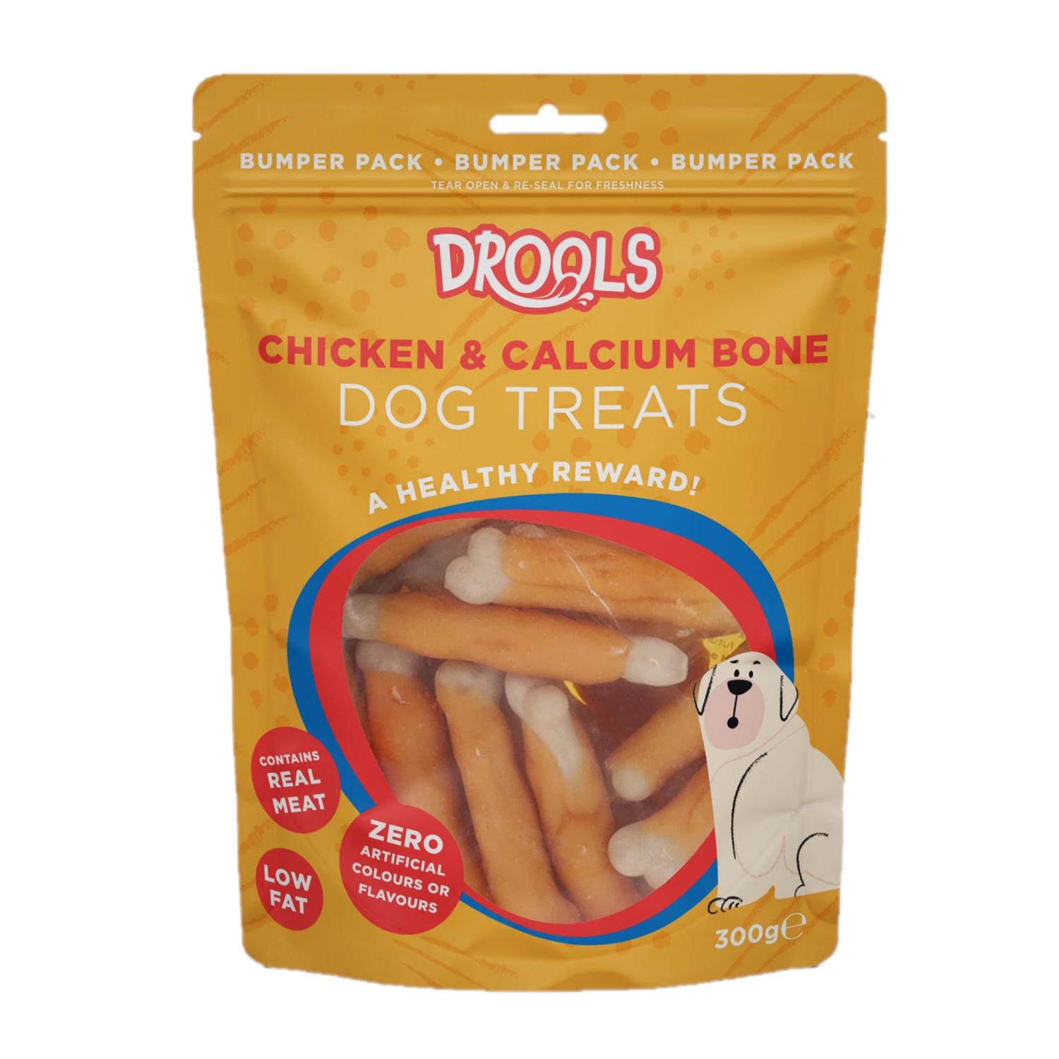 Drools Chicken & Calcium Bone Dog Treats 300g