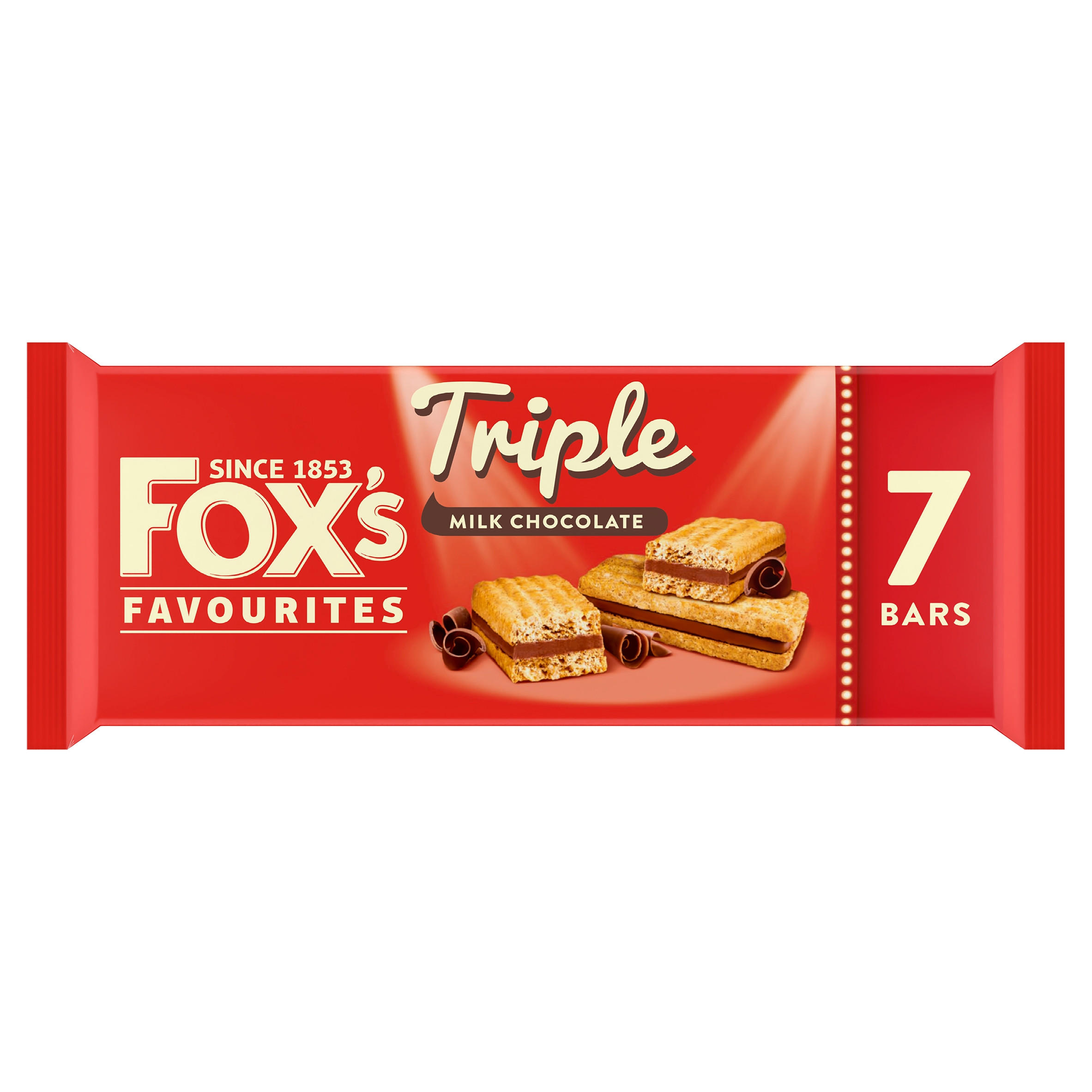 Fox's Favourites Triple Milk Chocolate Layered Biscuit Bar 7 x 19g (133g)