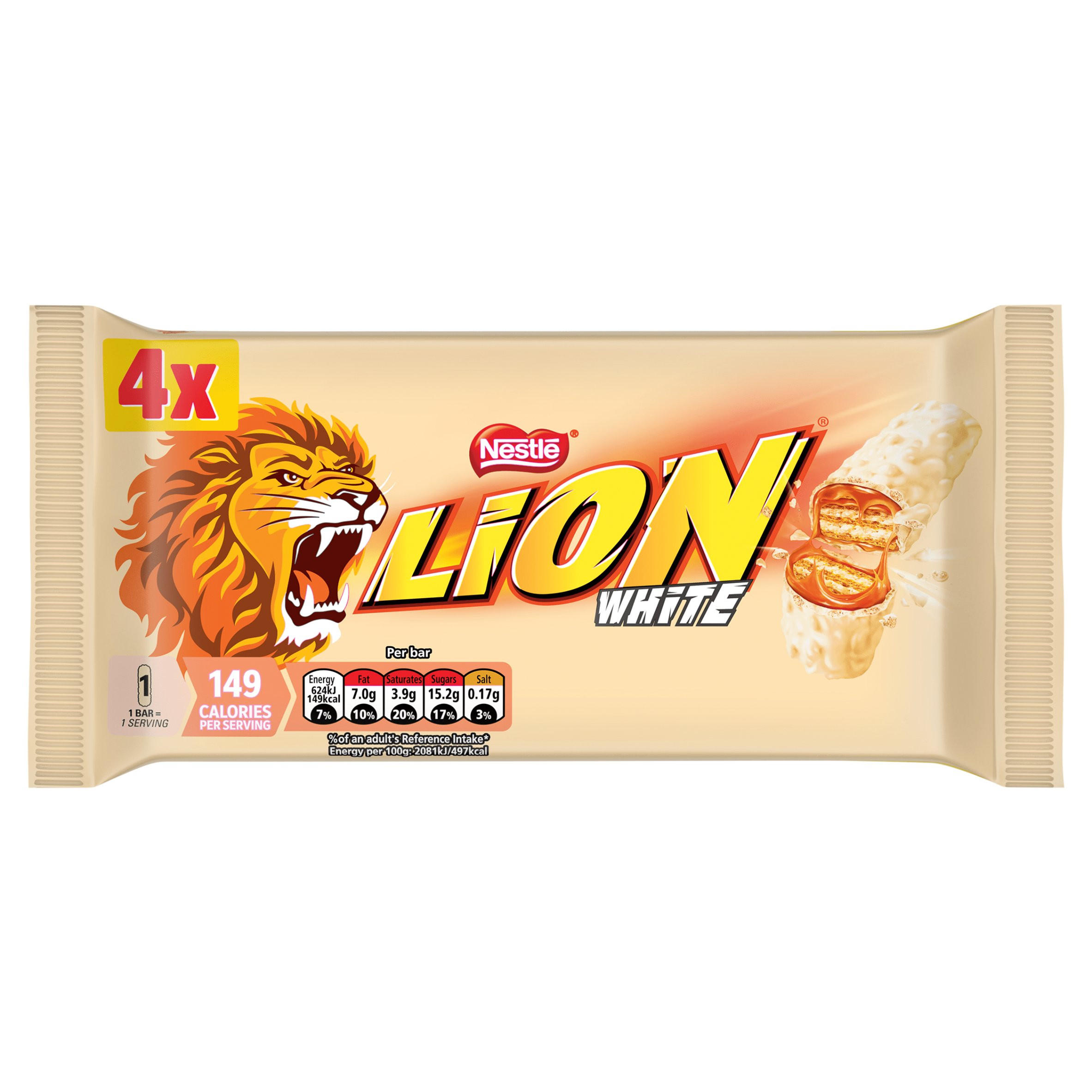 Lion White Snack Size 4 Pack Multipack 120g