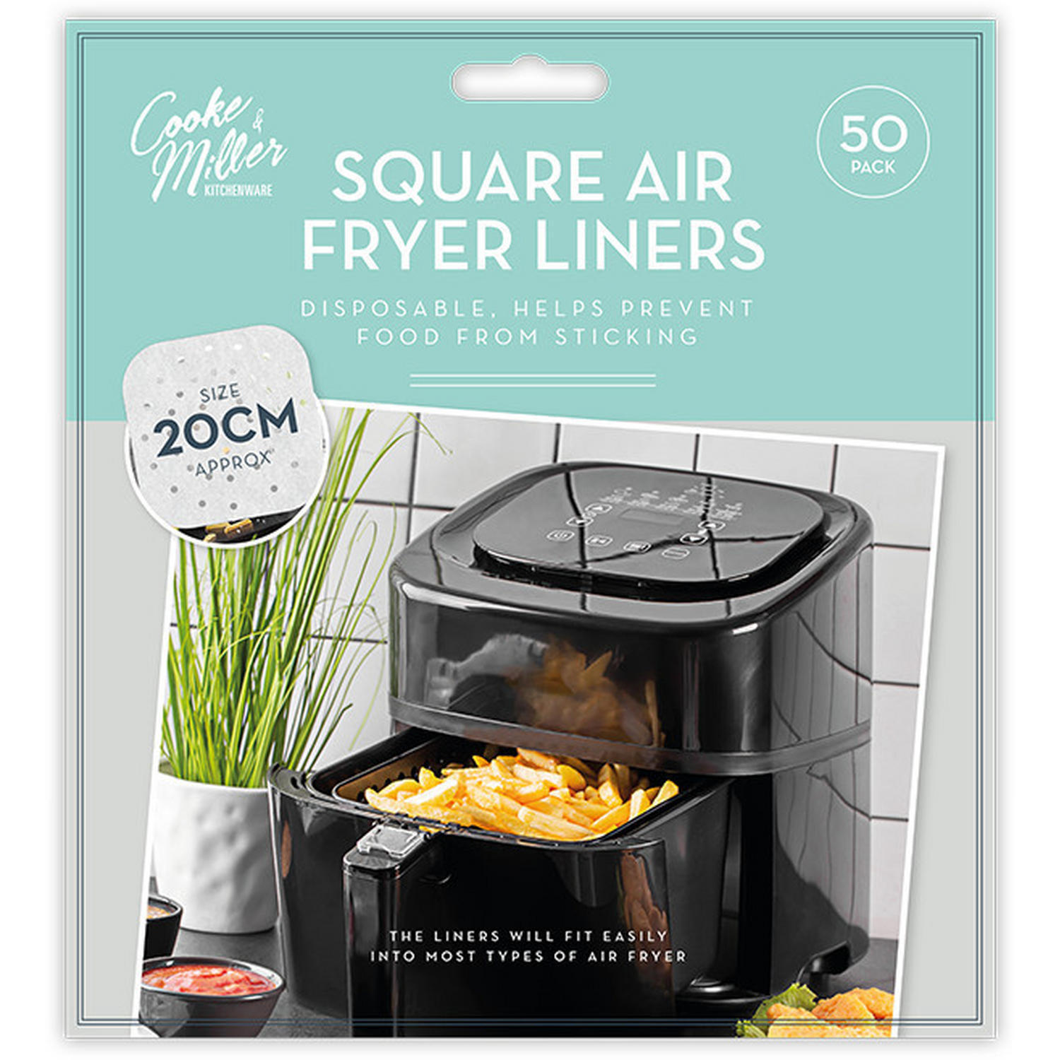 Cooke & Miller Square Air Fryer Lines 50pk