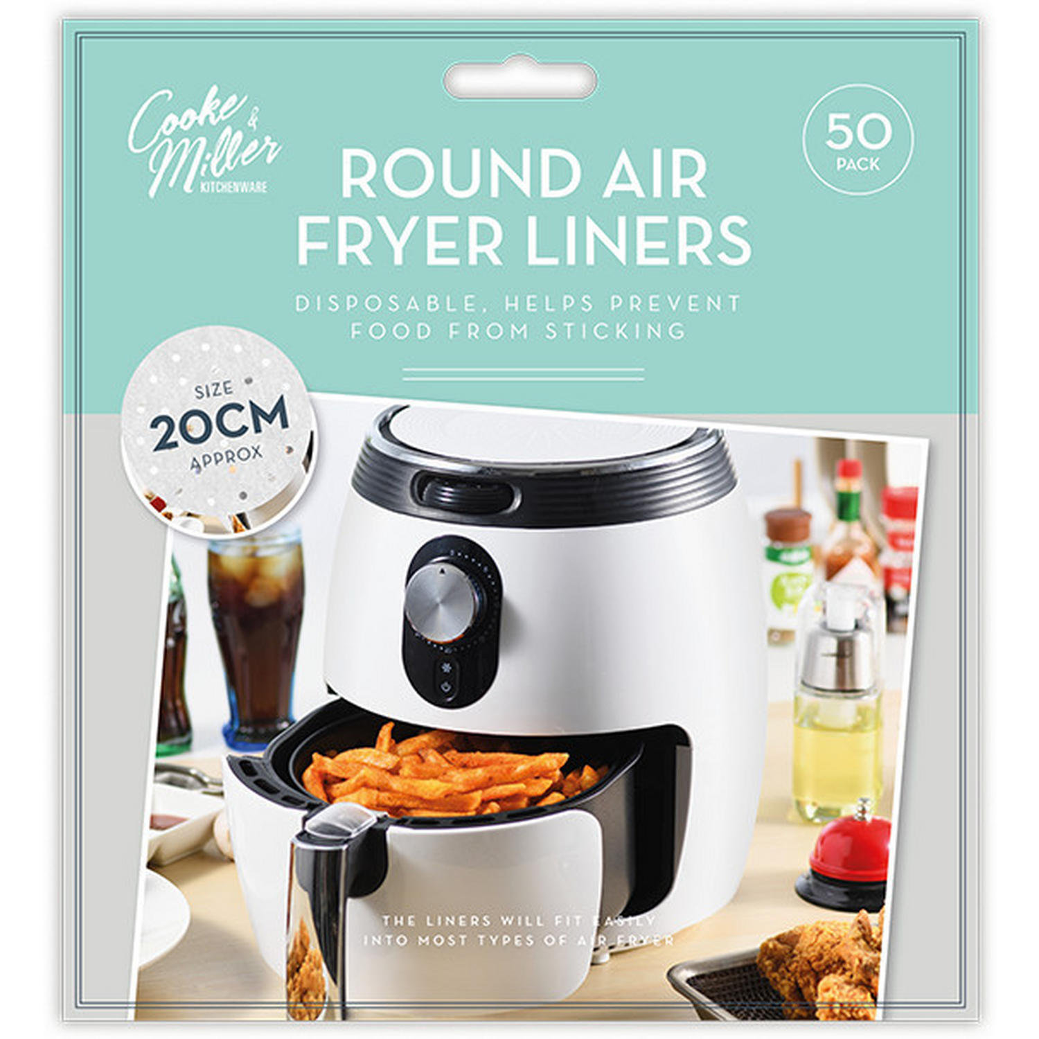 Cooke & Miller Round Air Fryer Liners 50pk
