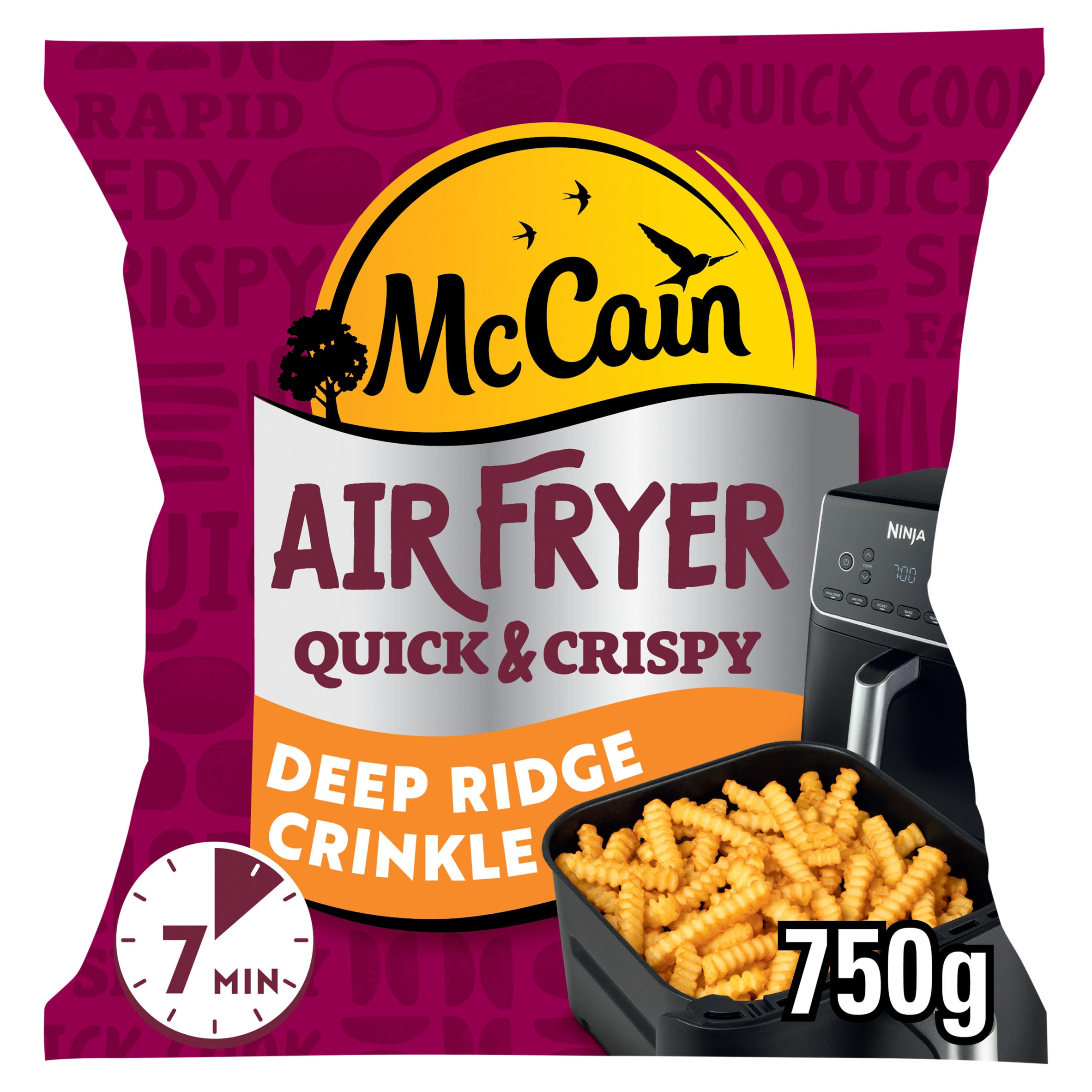McCain Air Fryer Deep Ridge Crinkle Cut Chips 750g