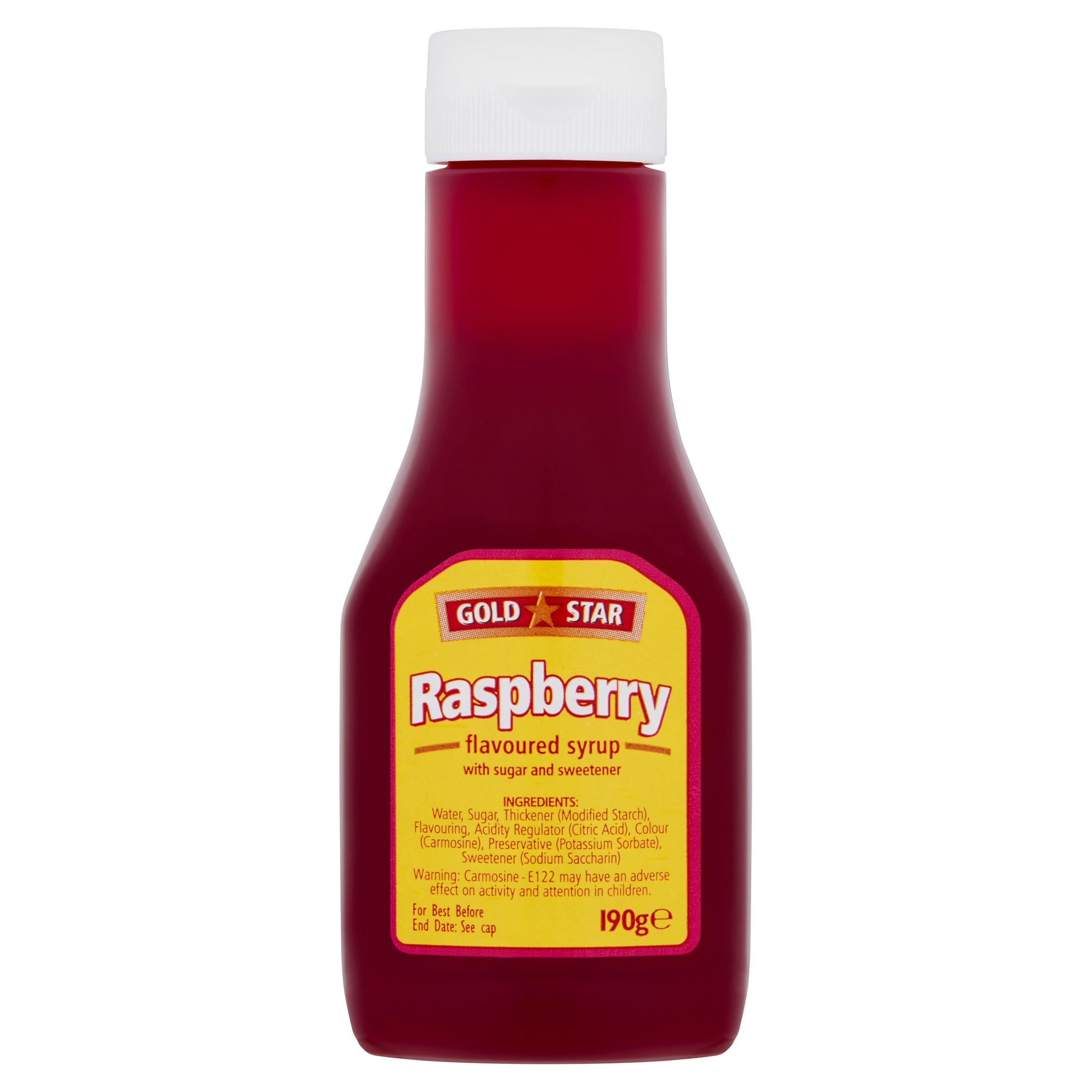 Gold Star Raspberry Flavoured Syrup 190g