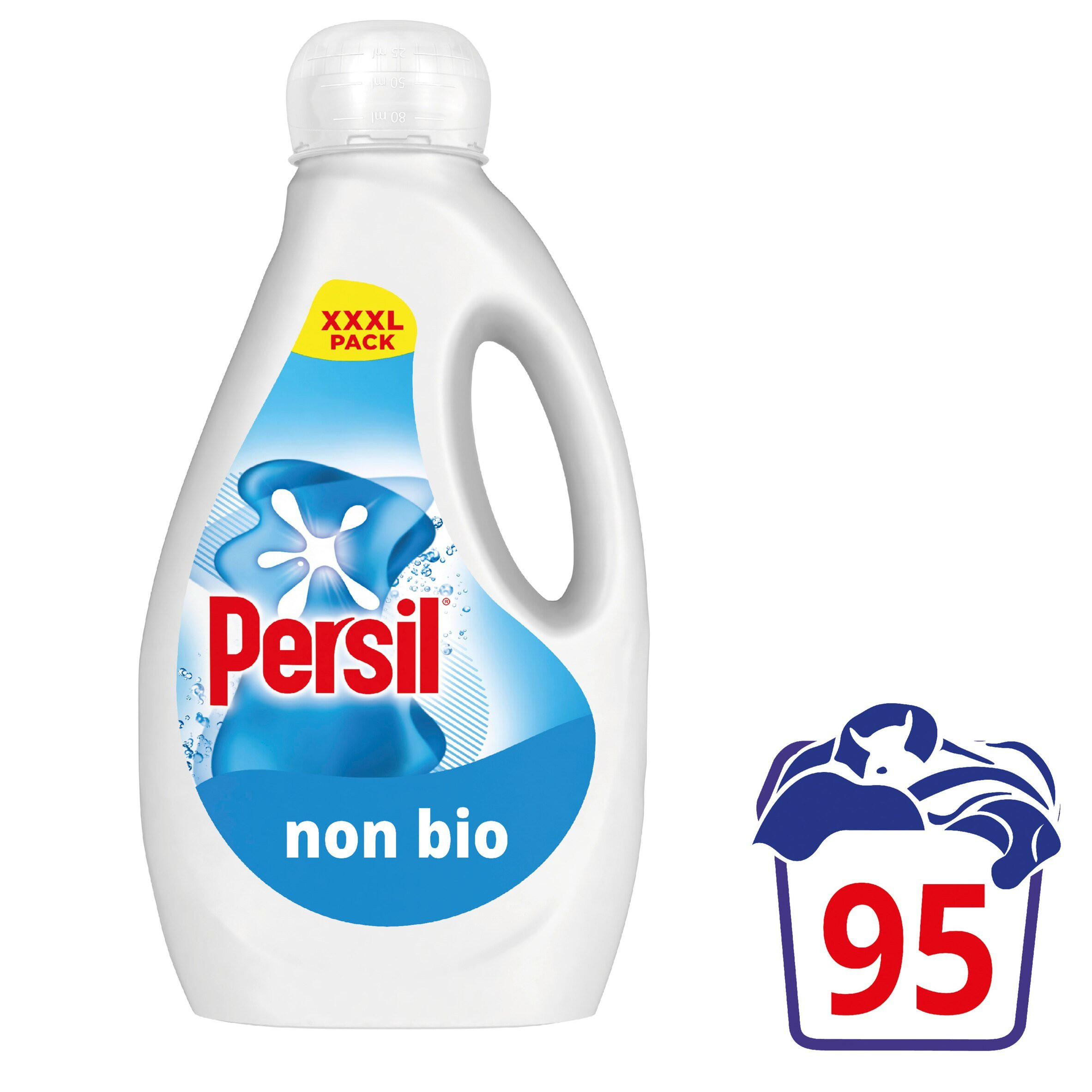 Persil Laundry Washing Liquid Detergent Non Bio 2.565 L (95 washes)