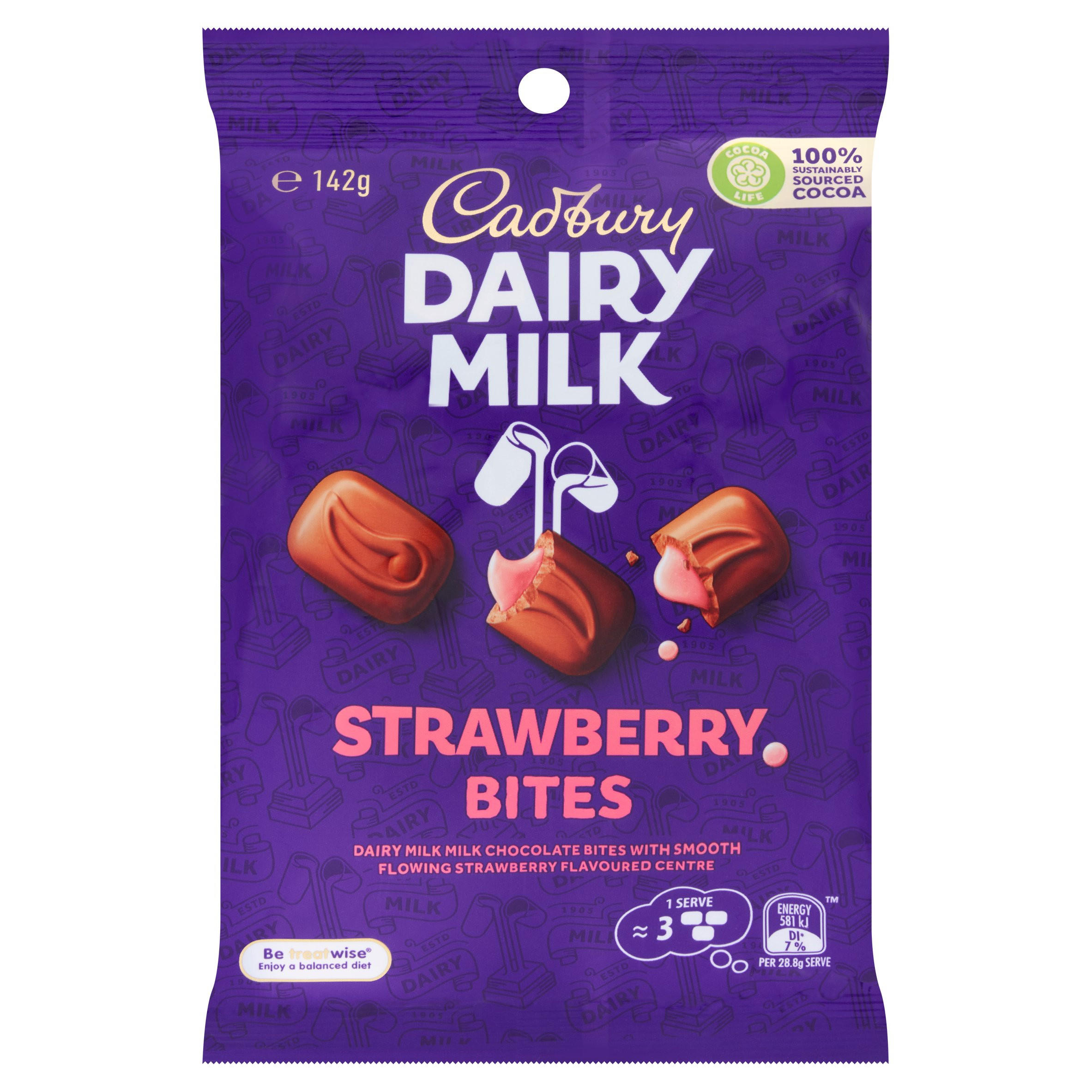 Cadbury Dairy Milk Strawberry Bites 142g