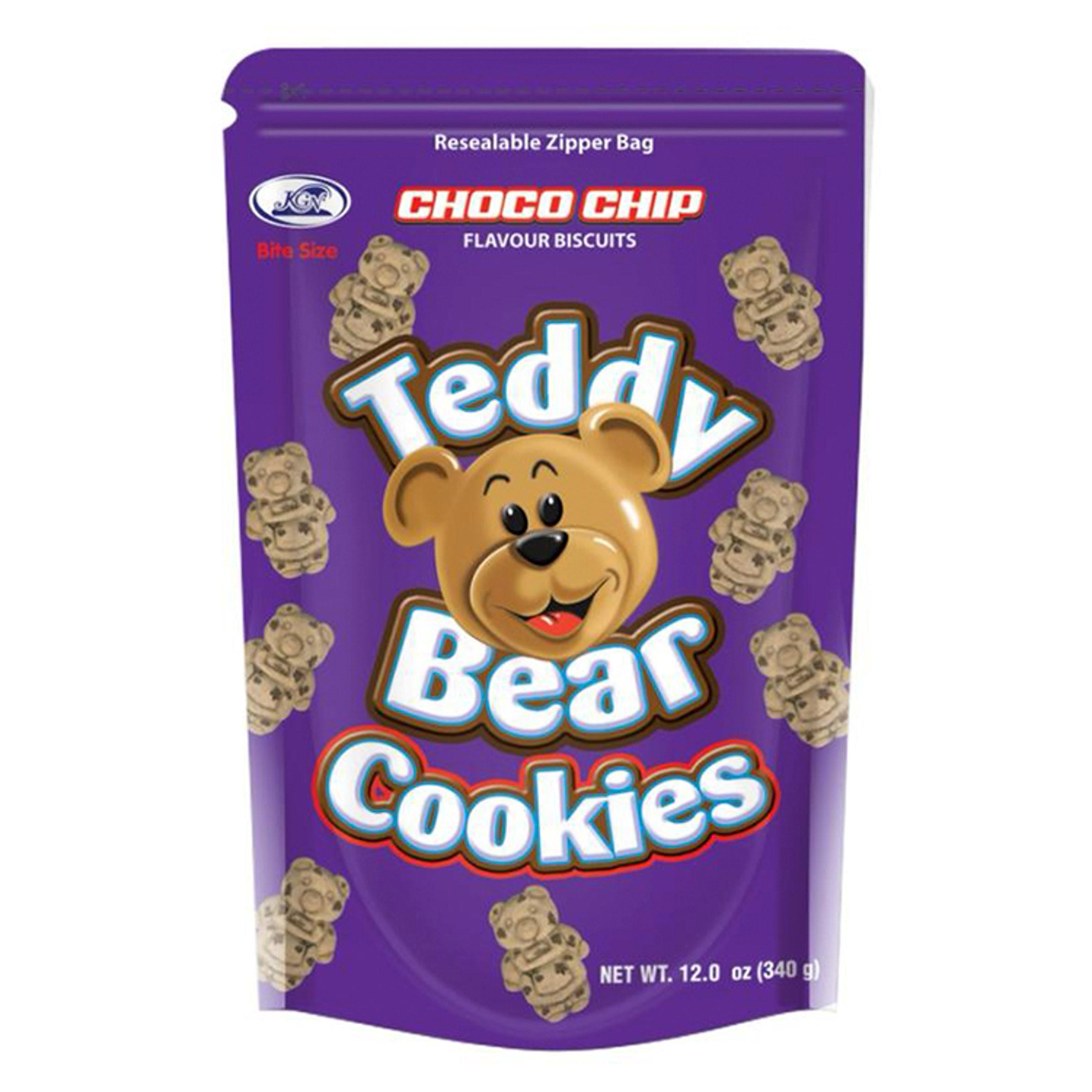 KGN Teddy Bear Cookies Choco Chip Flavour Biscuits 340g
