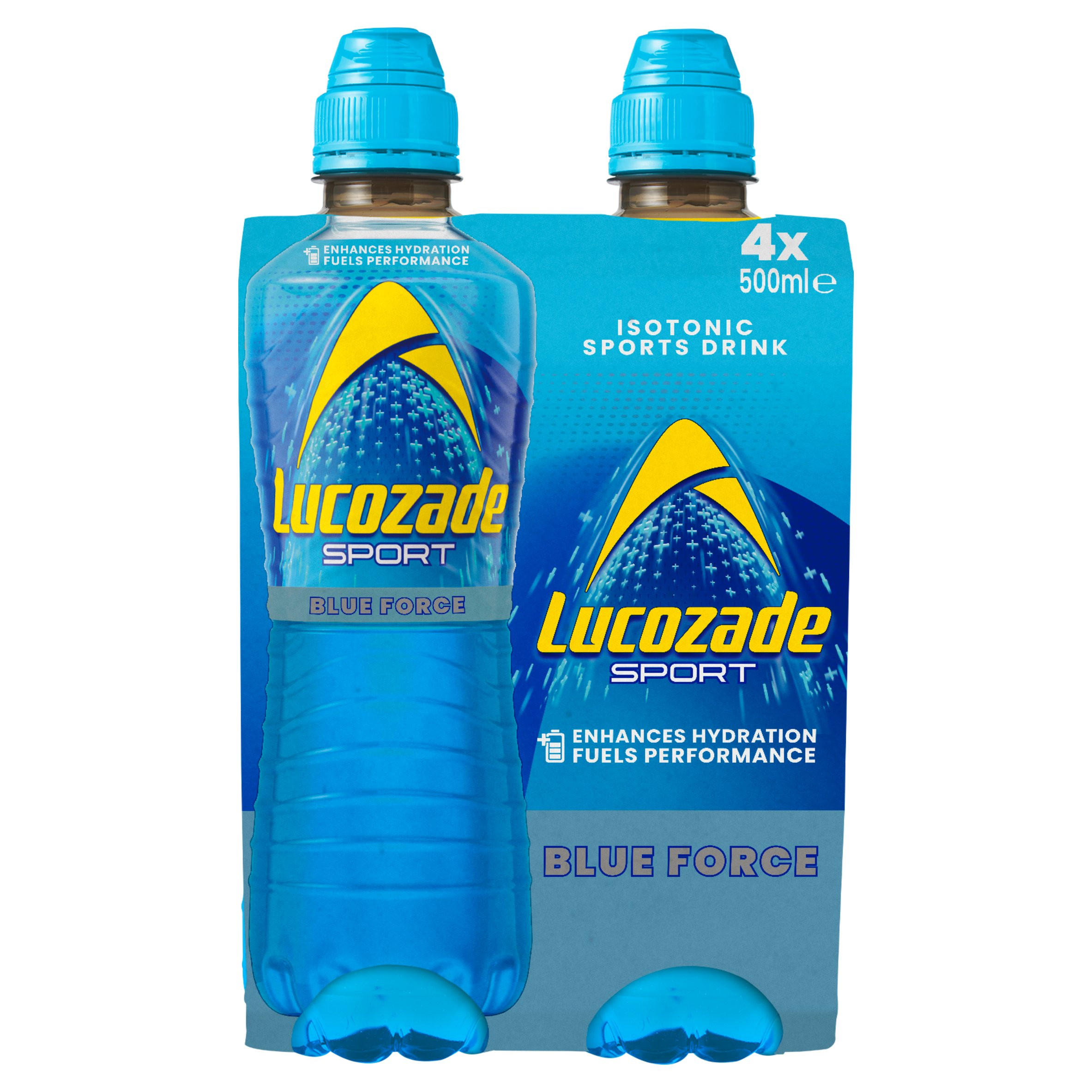 Lucozade Sport Drink Blue Force 4x500ml