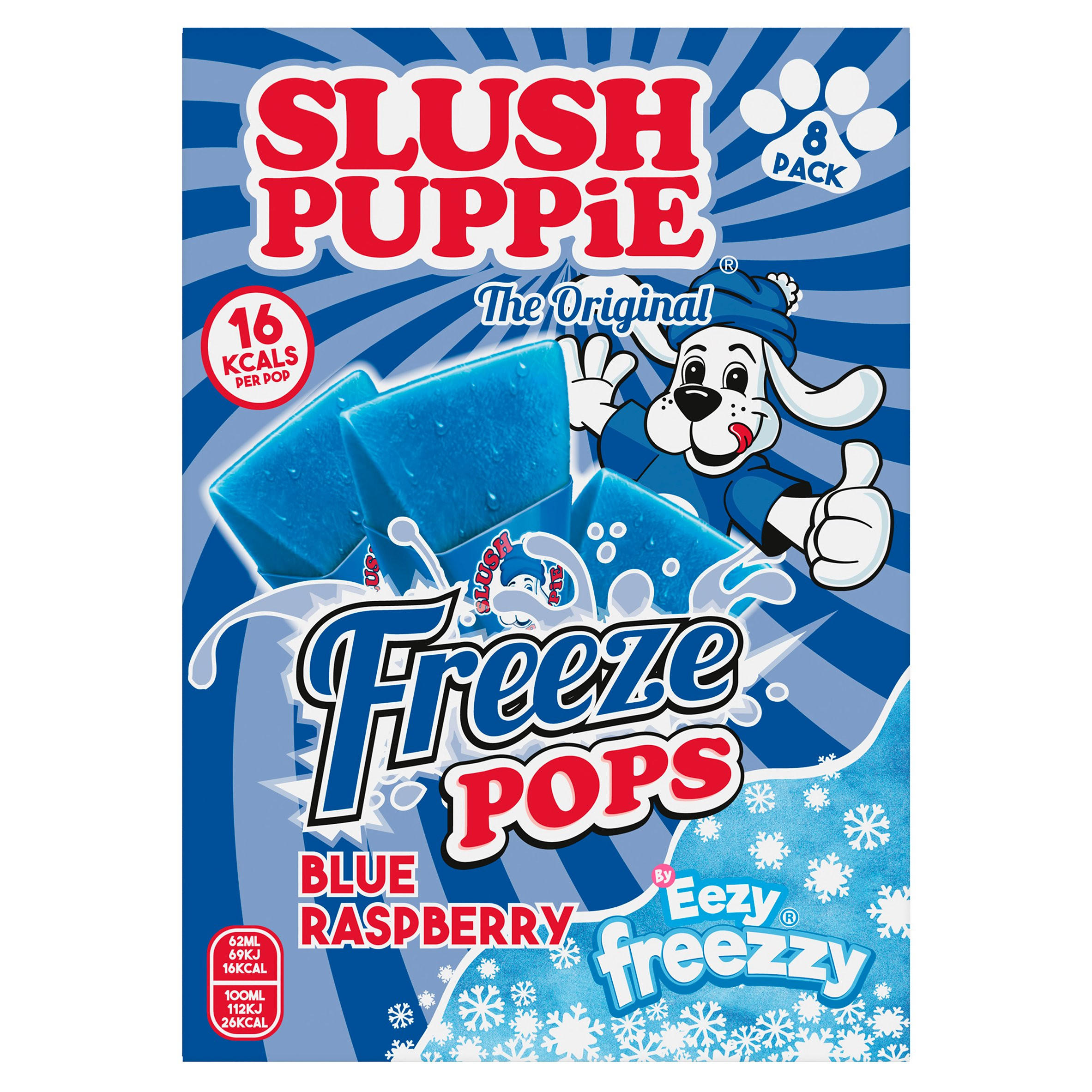 Slush Puppie The Original Blue Raspberry Freeze Pops 8 x 62ml (496ml)