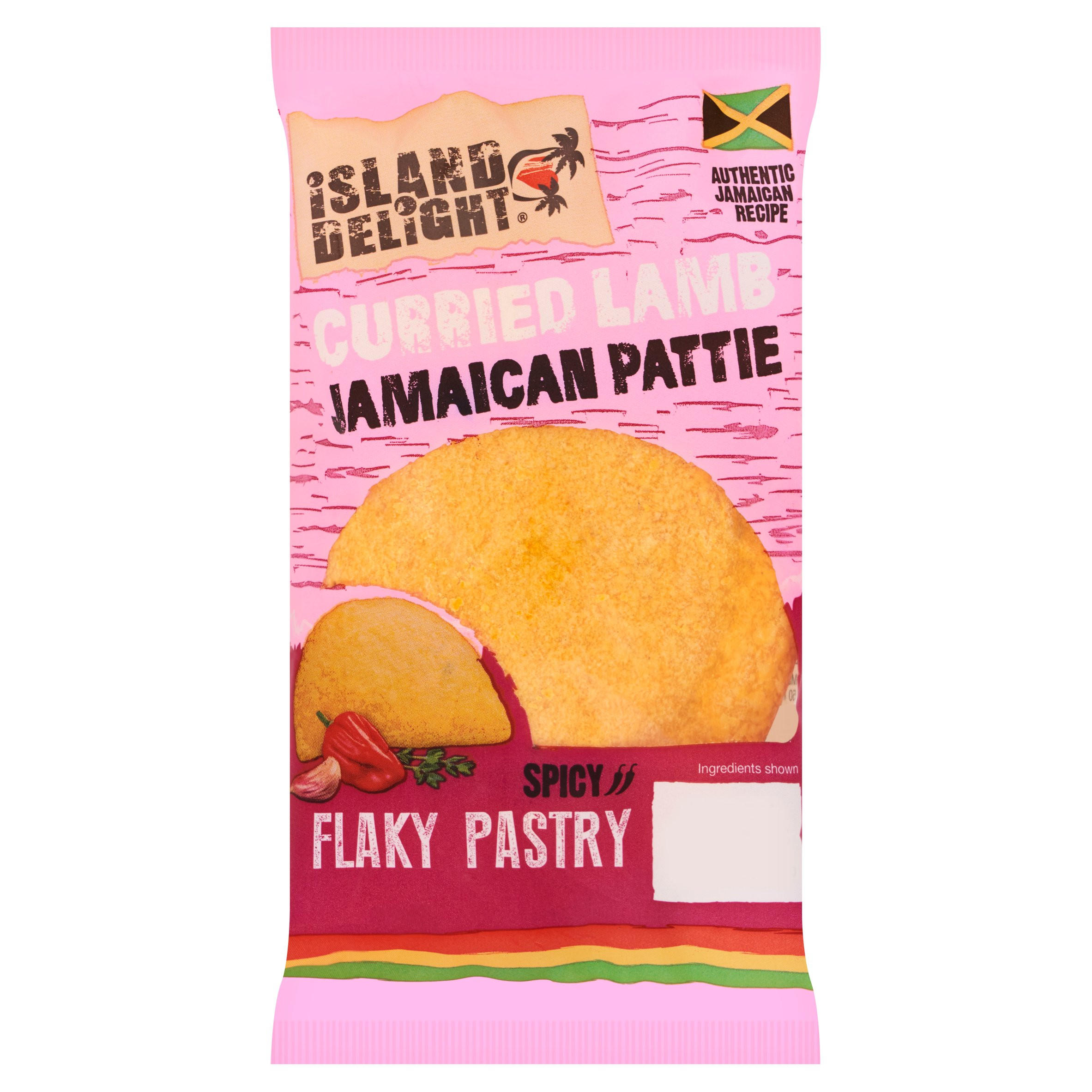 Island Delight Curried Lamb Jamaican Pattie Flaky Pastry 140g