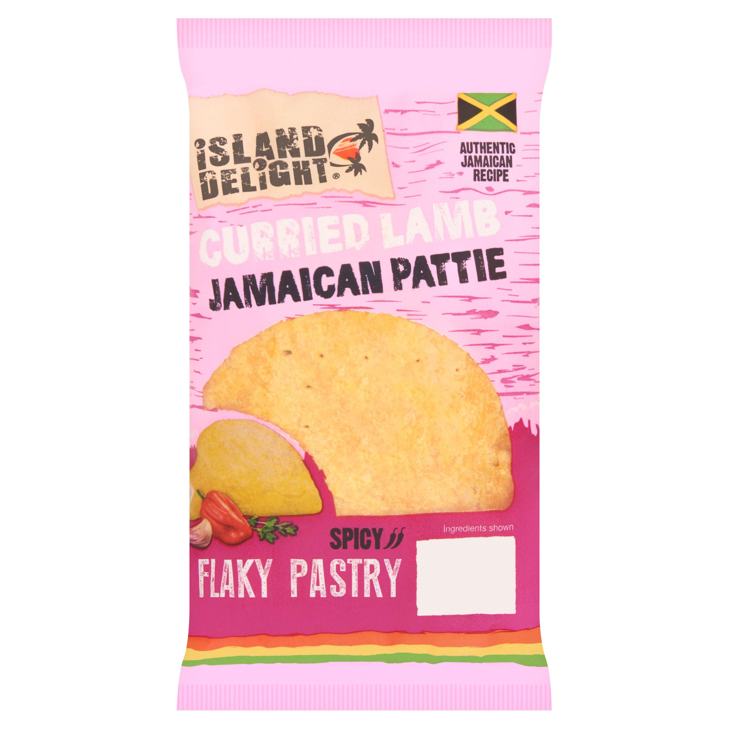 Island Delight Curried Lamb Jamaican Pattie Flaky Pastry 140g