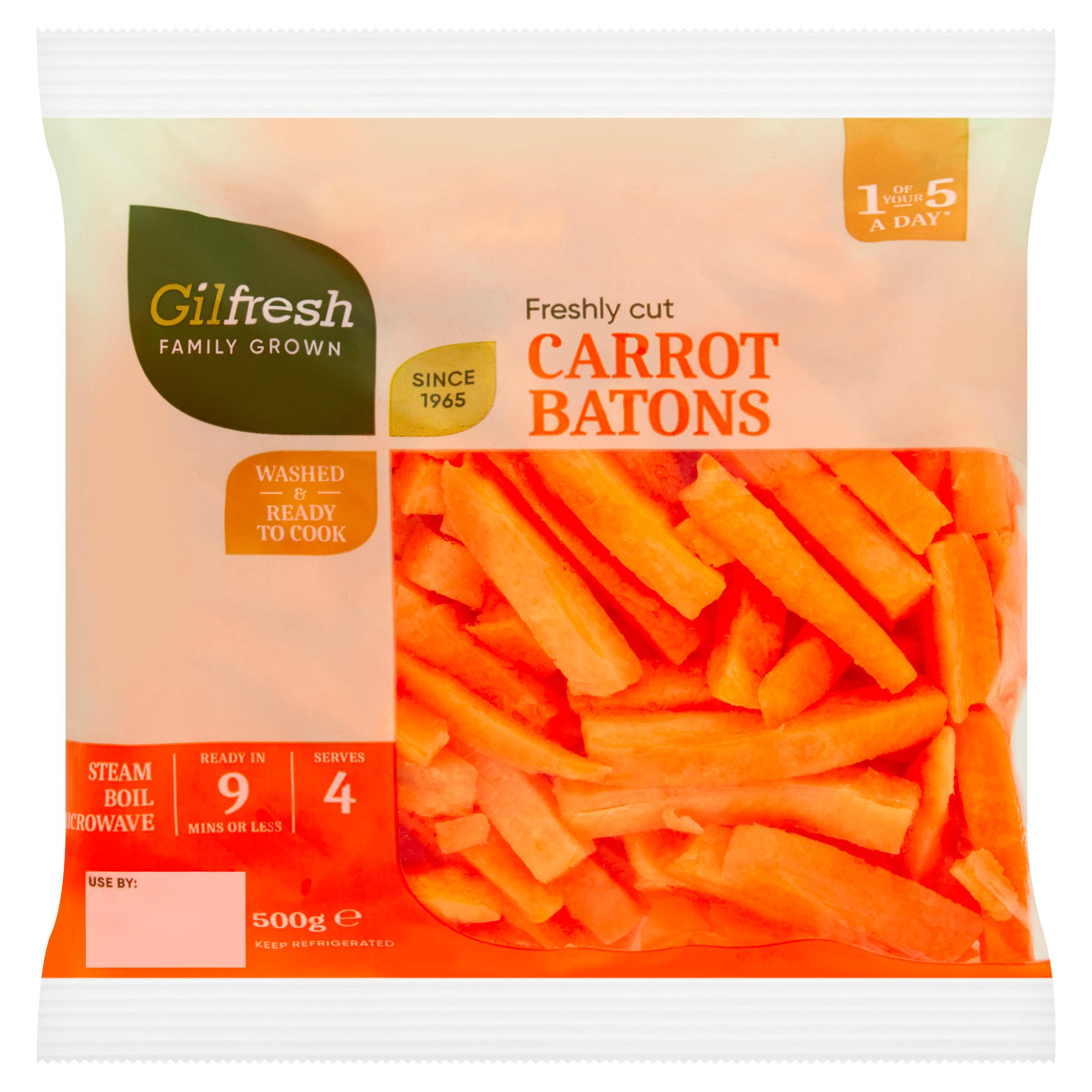 Gilfresh Freshly Cut Carrot Batons 500g