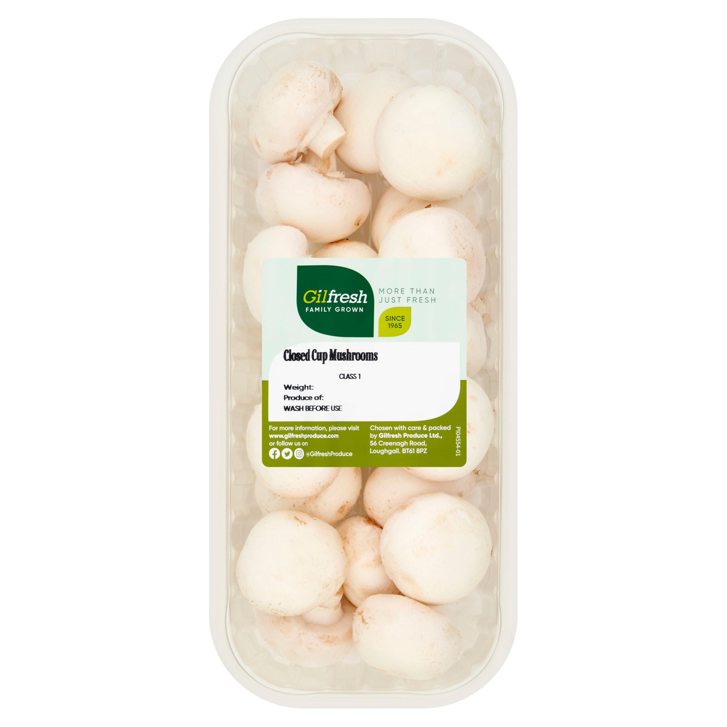 Gilfresh Family Grown Closed Cup Mushrooms 433g