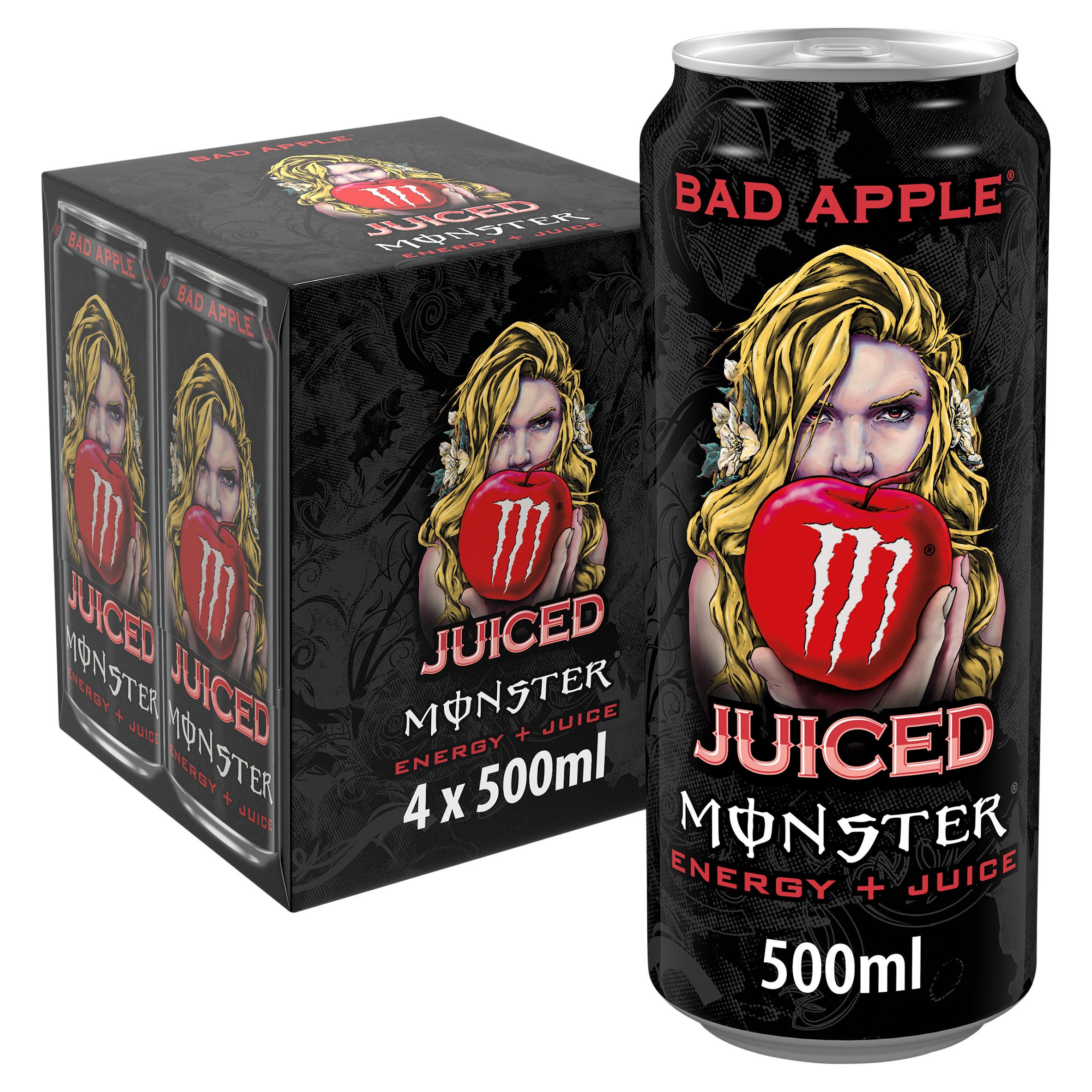 Monster Energy Drink Bad Apple 4 x 500ml