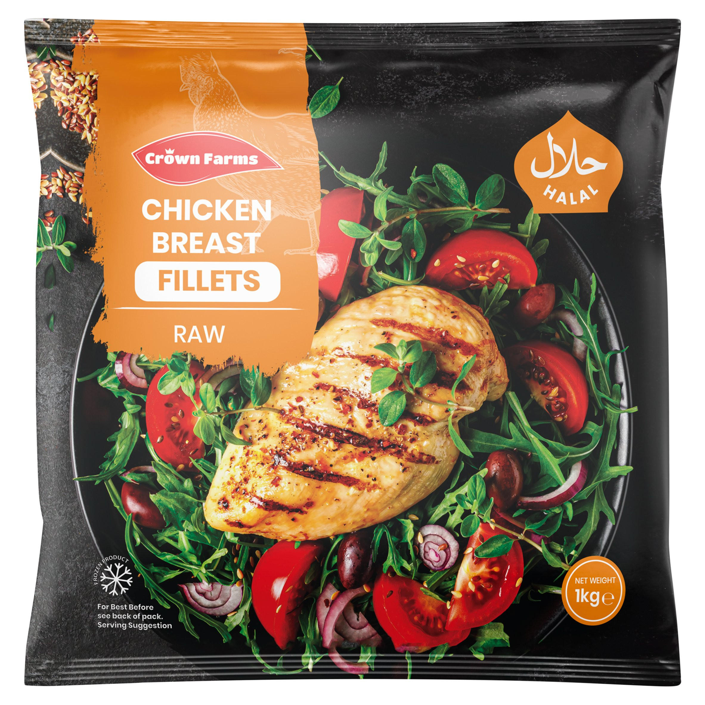 Crown Farms Raw Chicken Breast Fillets 1kg