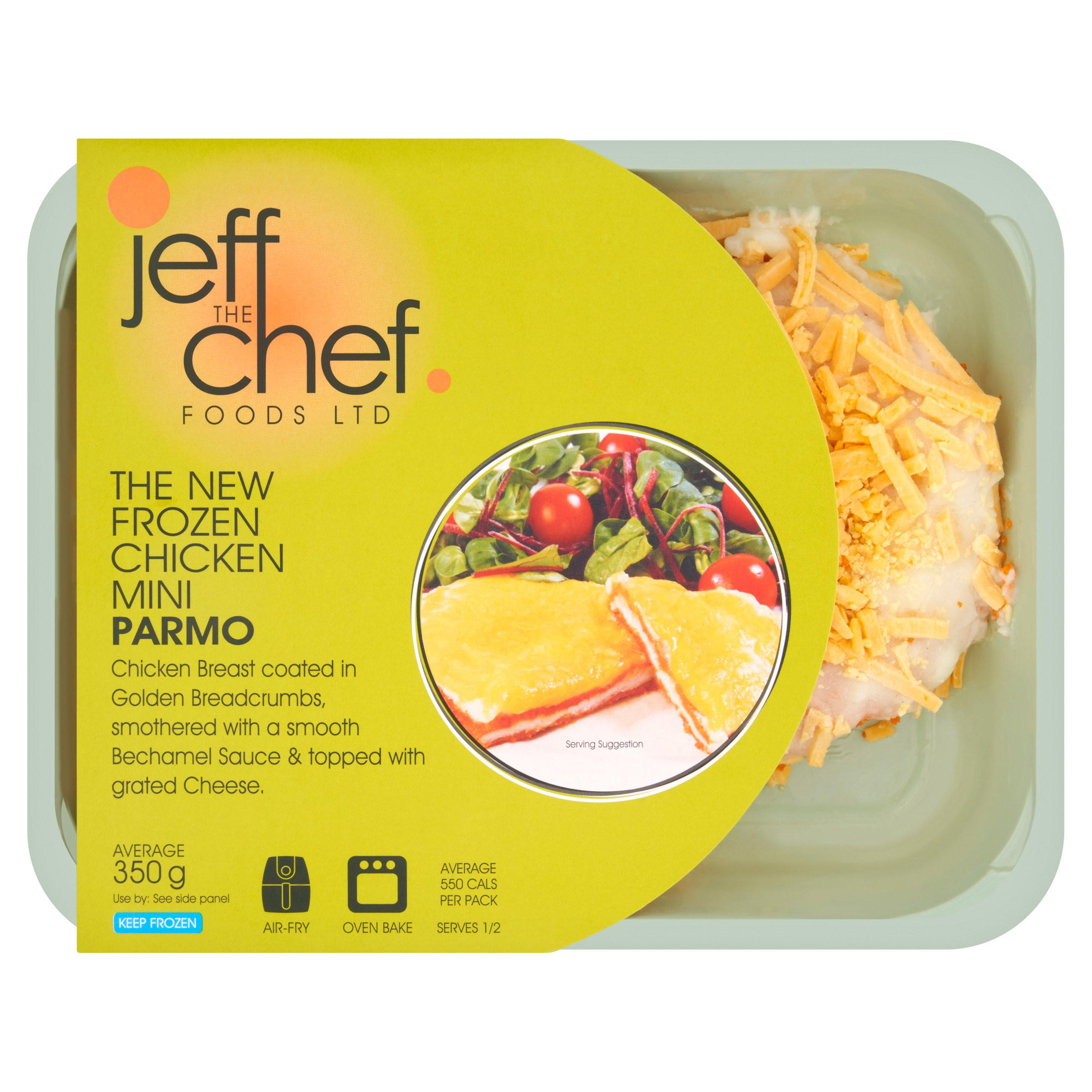 Jeff the Chef Foods Ltd The New Frozen Chicken Mini Parmo 350g