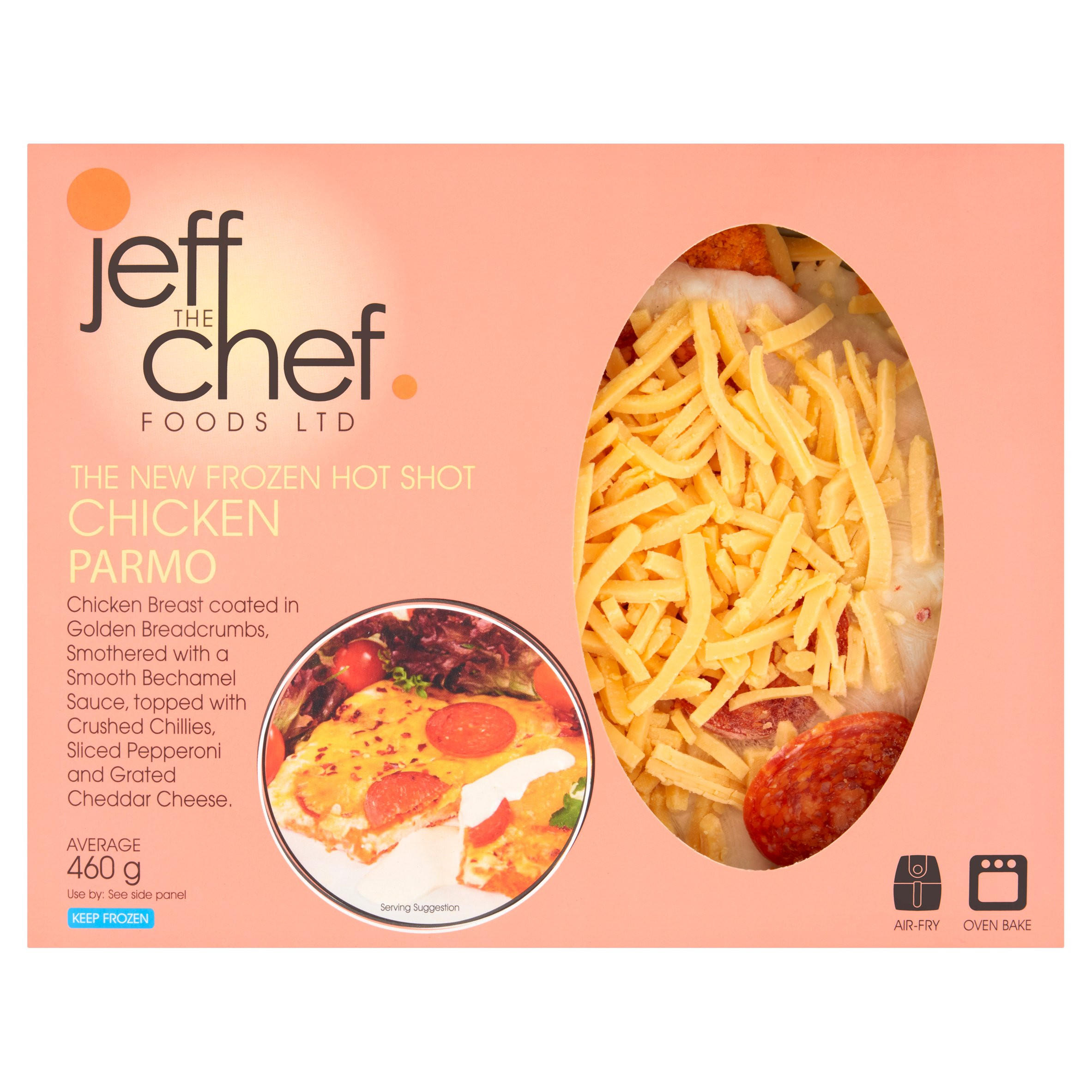 Jeff the Chef Foods Ltd The New Frozen Hot Shot Chicken Parmo 460g