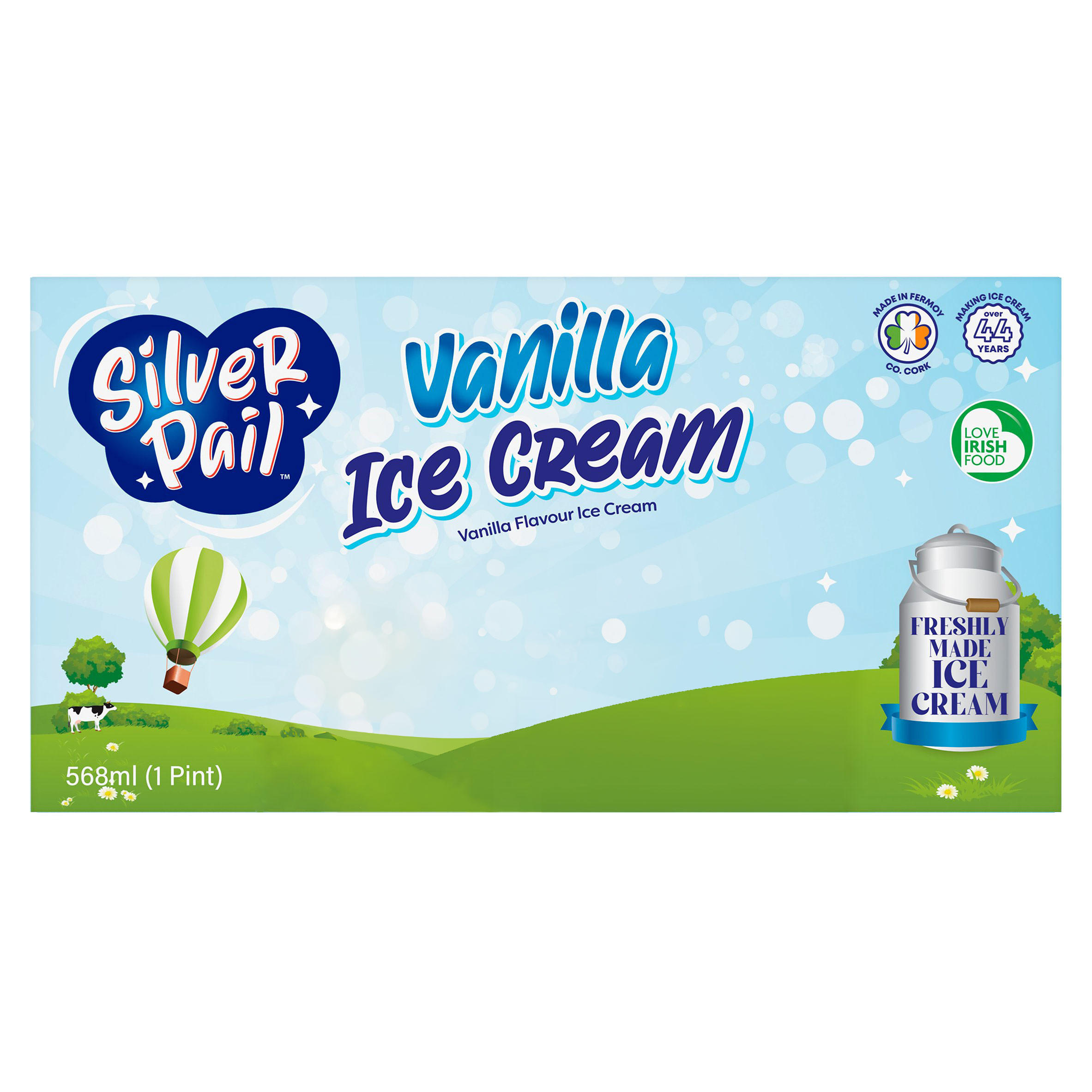 Silver Pail Vanilla Flavour Ice Cream Block 568ml