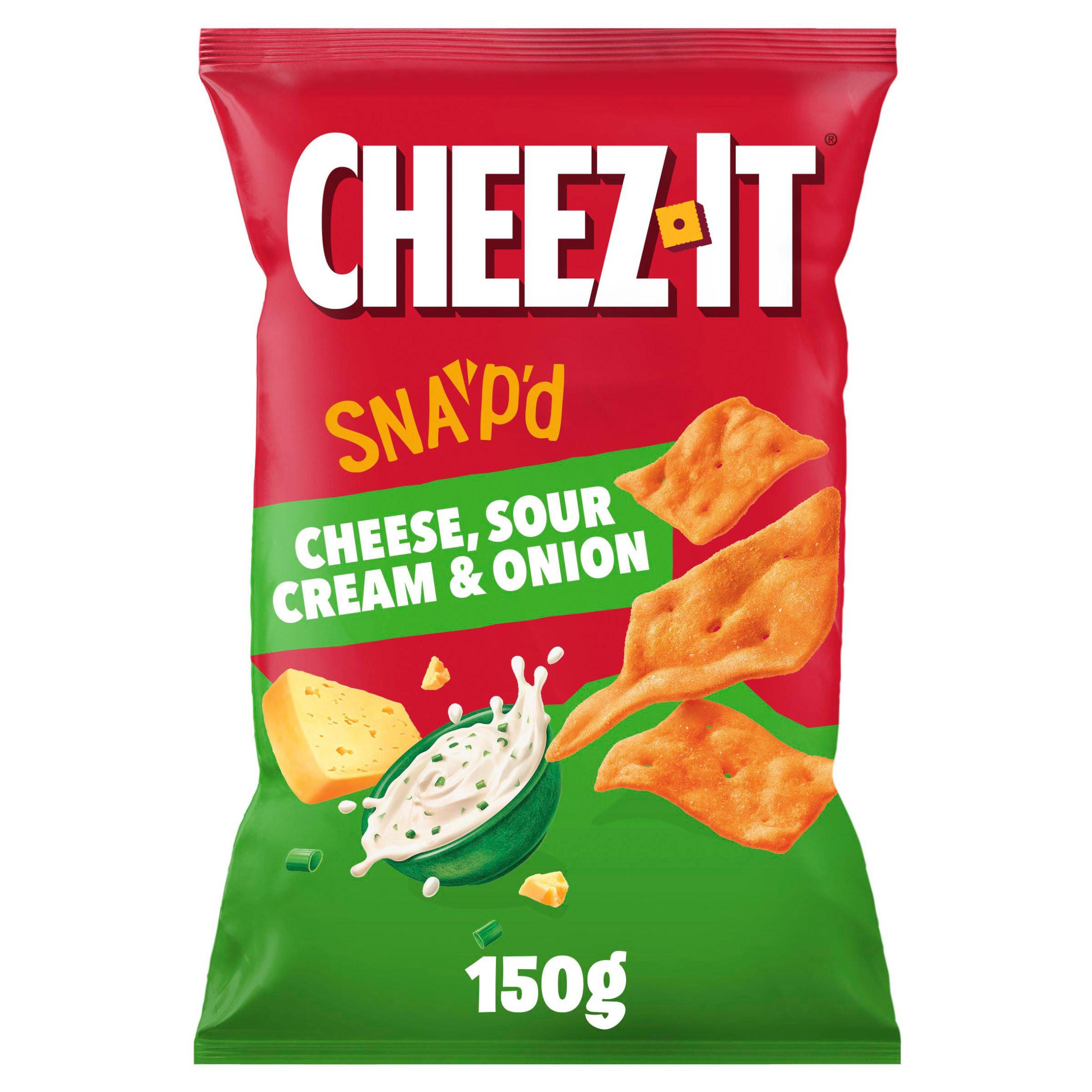 Cheez-It Cheese Sour Cream & Onion Thin & Crispy Baked Snacks 150g