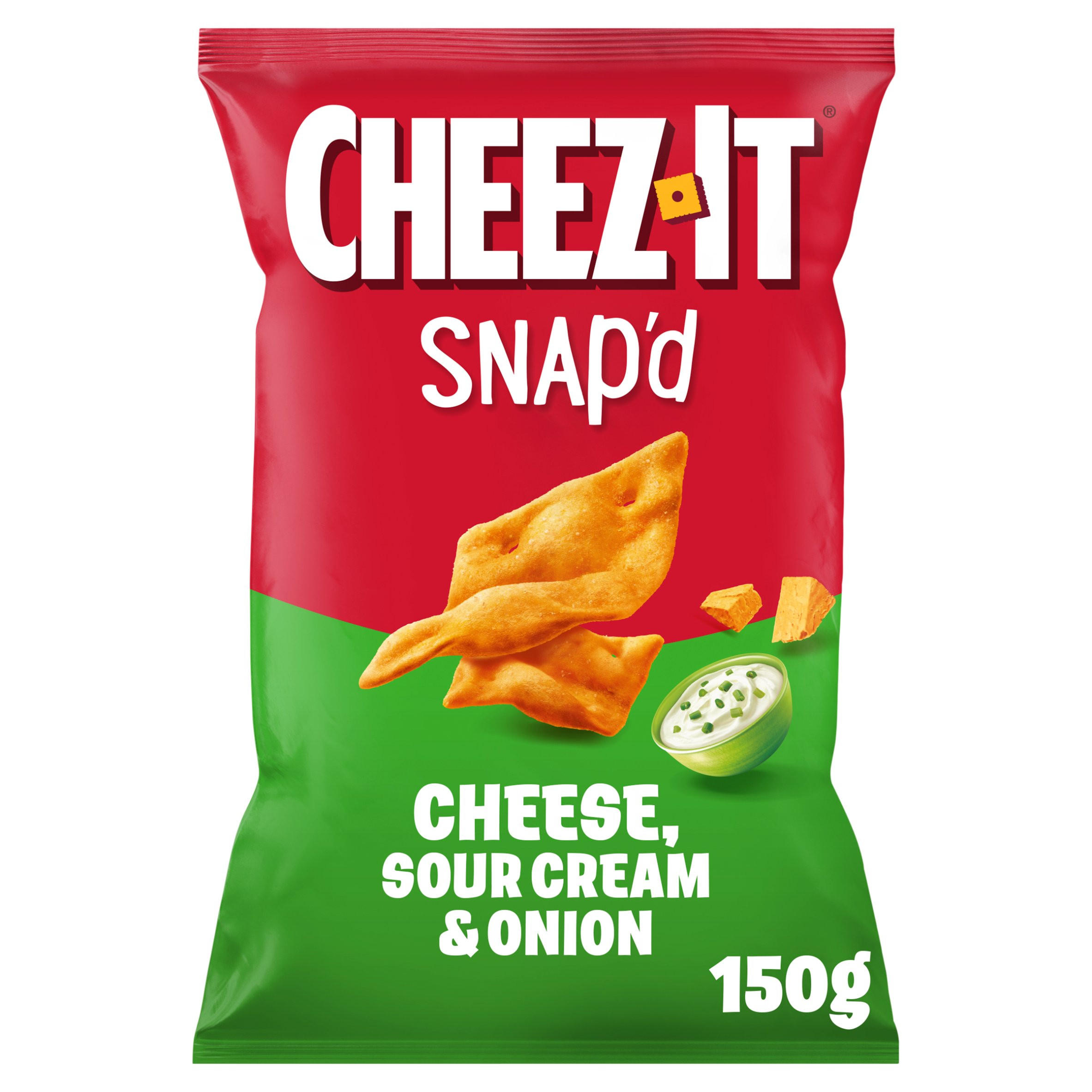 Cheez-It Cheese Sour Cream & Onion Thin & Crispy Baked Snacks 150g