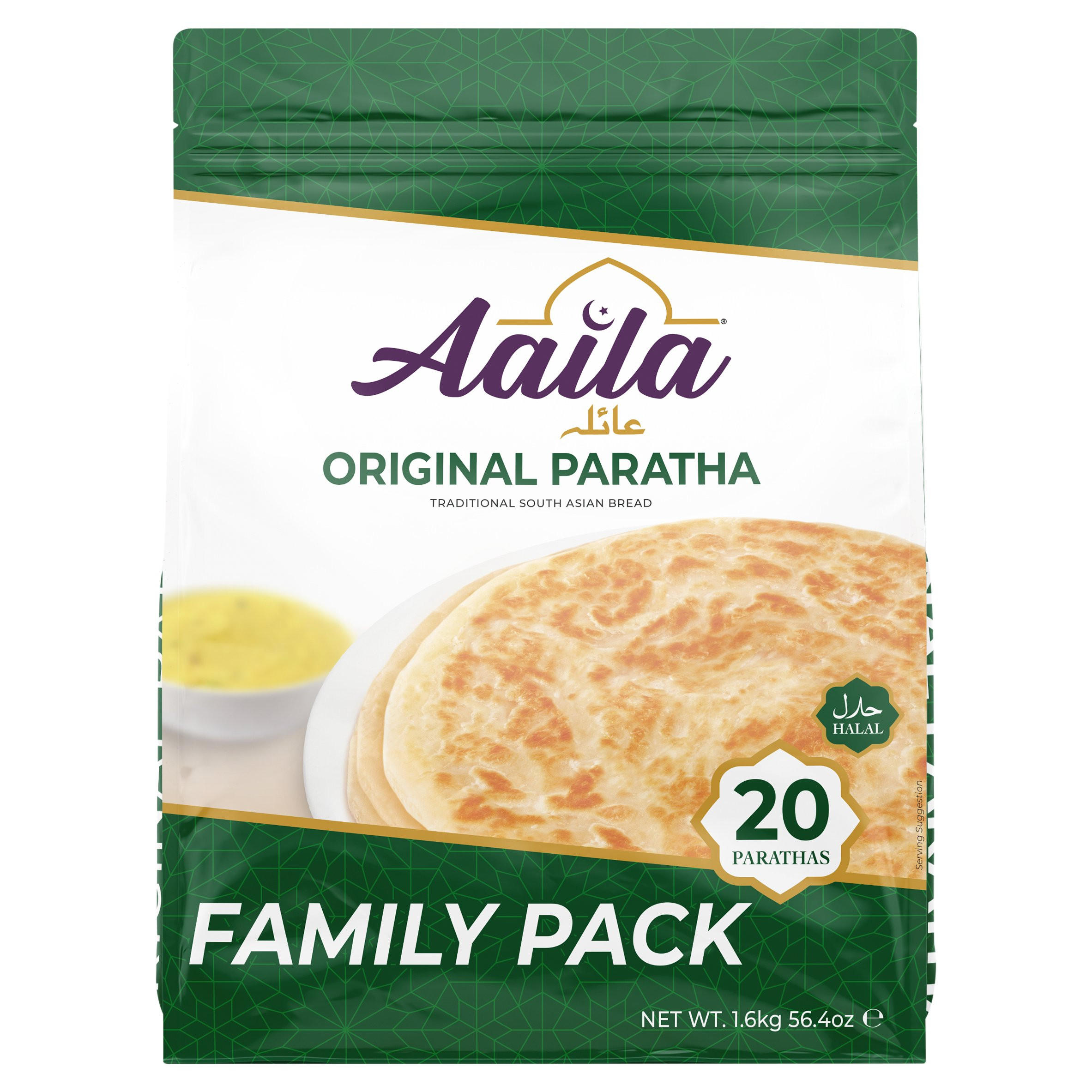 Aaila Original Paratha Family Pack 1.6kg 20 pieces
