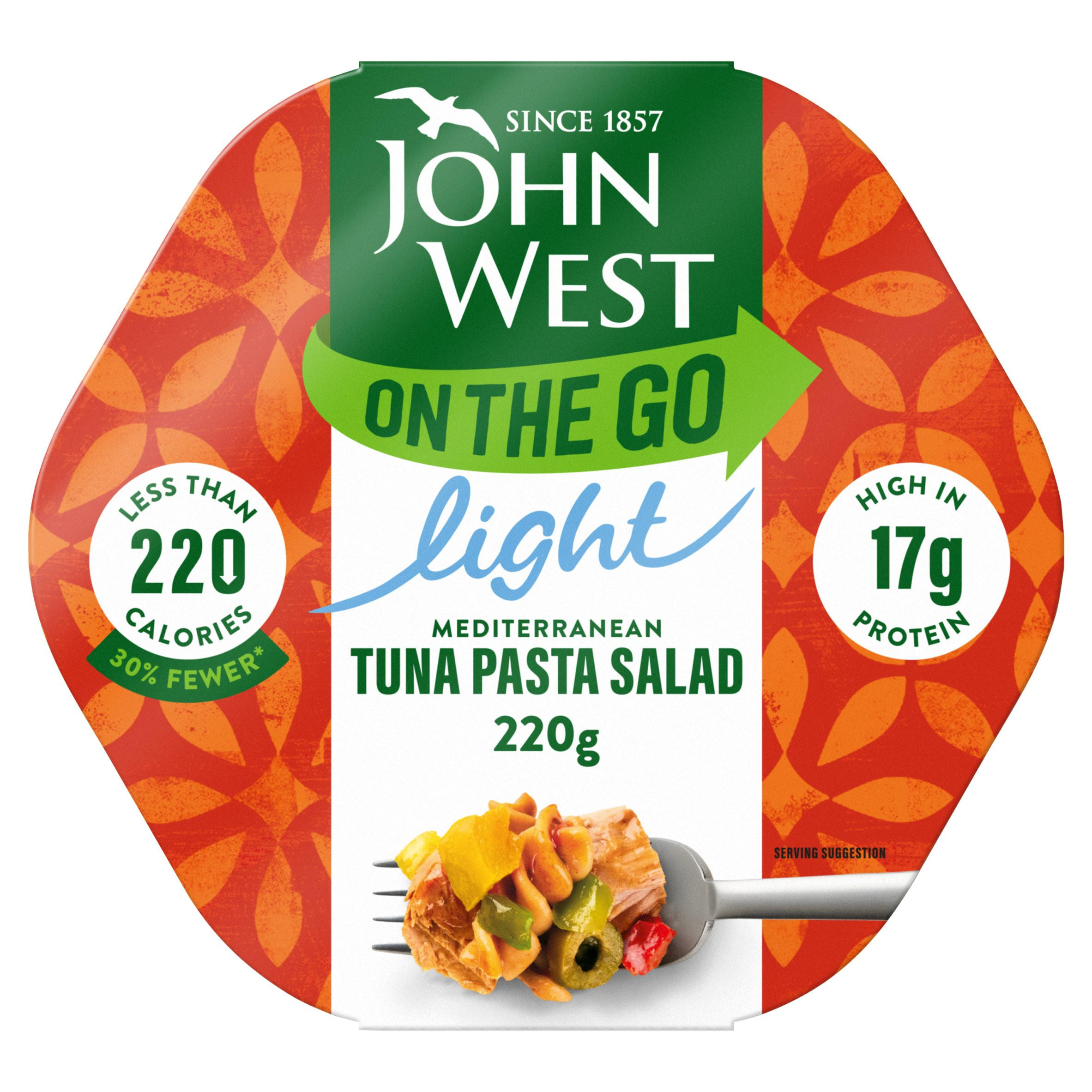 John West on the Go Light Mediterranean Tuna Pasta Salad 220g