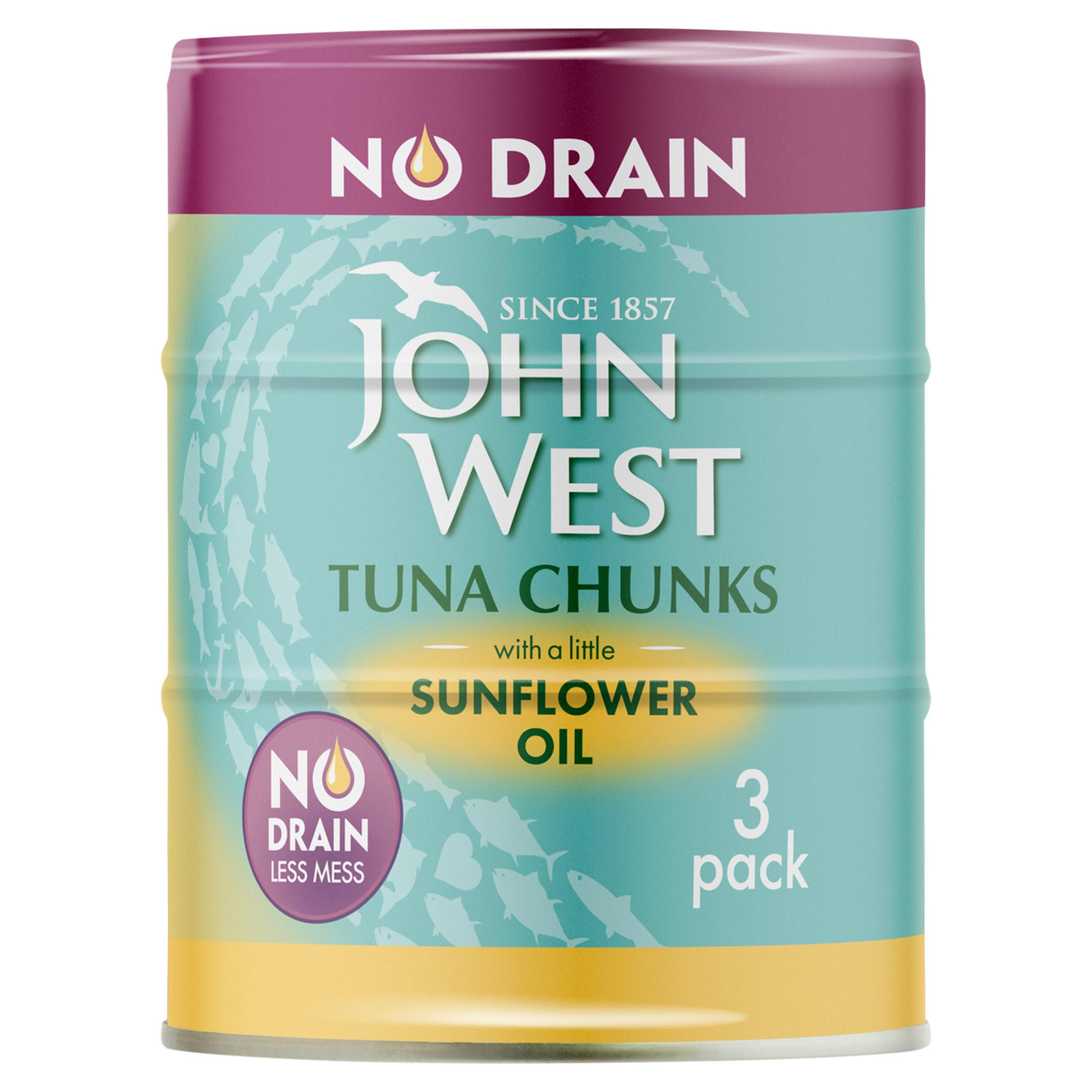 John West Tuna Chunks with a Little Sunflower Oil 3 x 100g