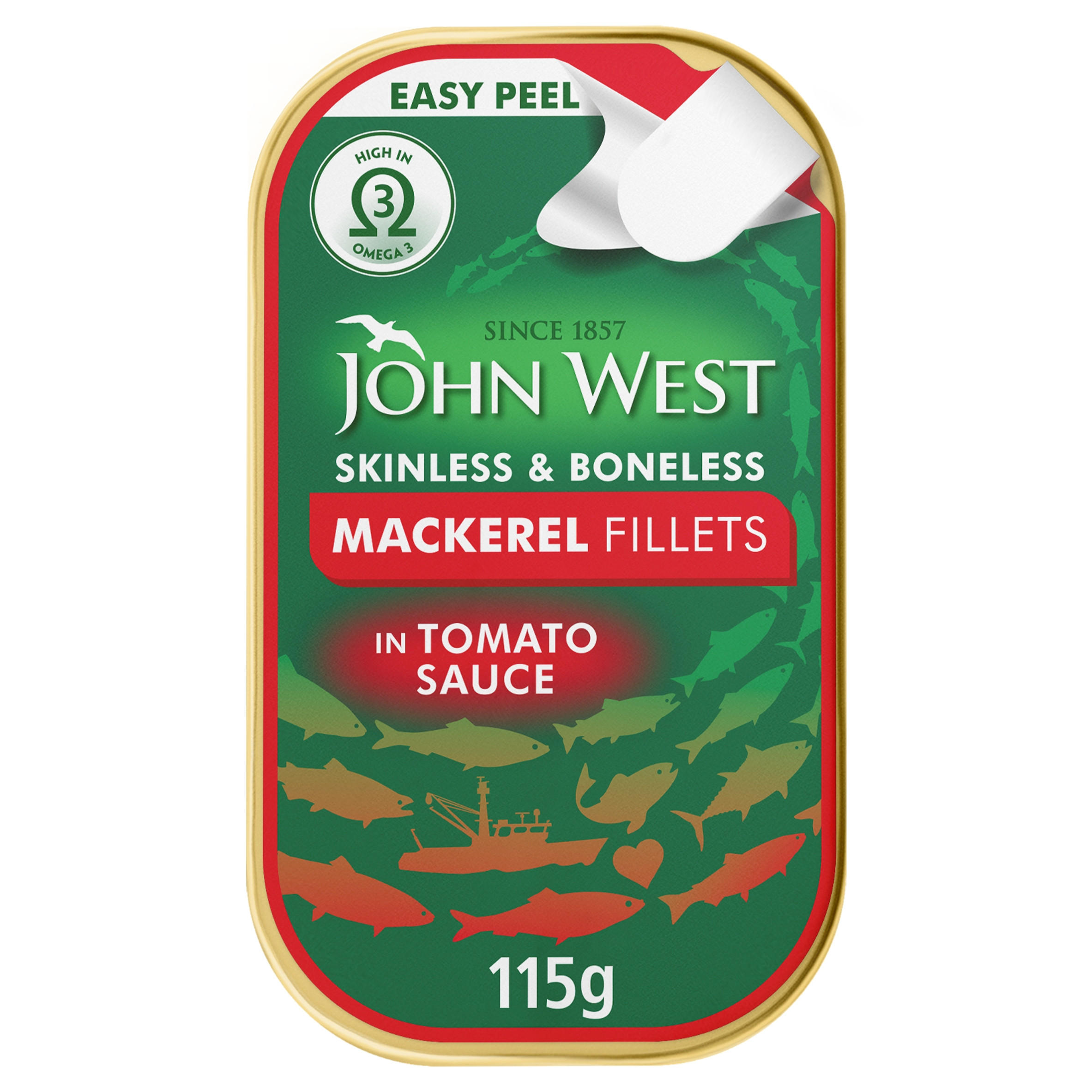John West Mackerel Fillets in Tomato Sauce 115g
