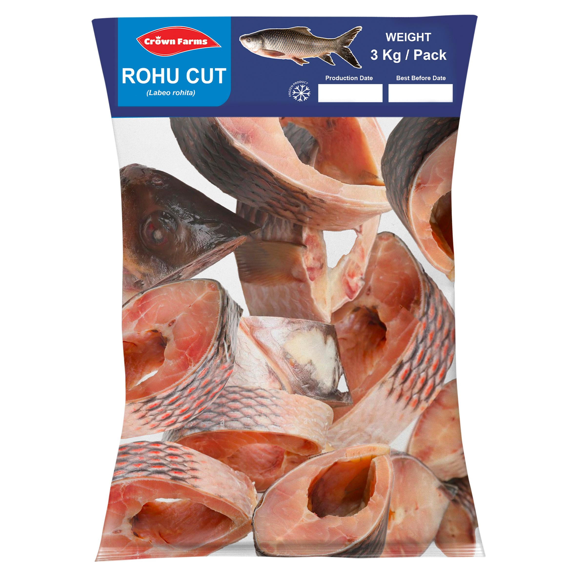 Crown Farms Rohu Cut 3kg