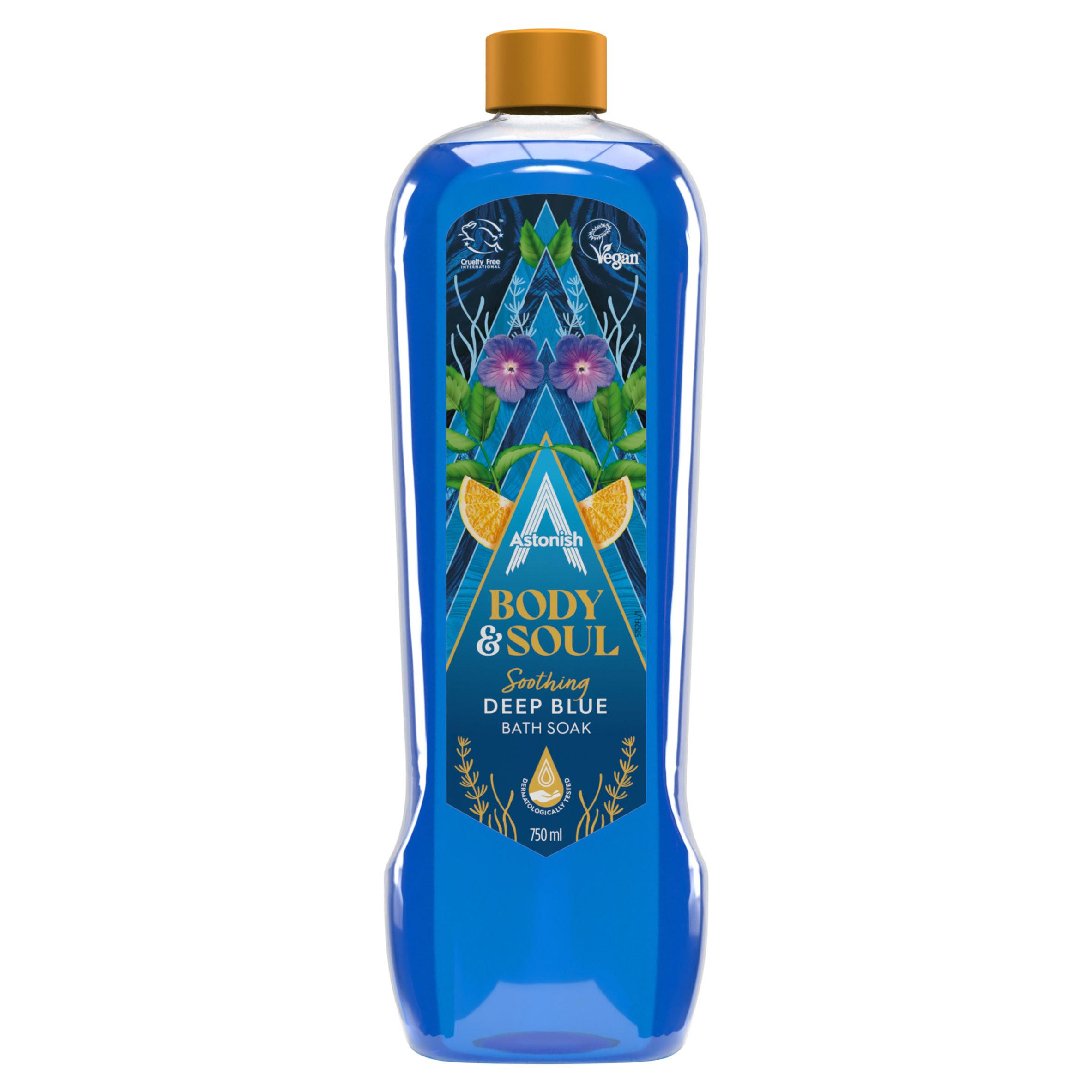 Astonish Body & Soul Soothing Deep Blue Bath Soak 750ml