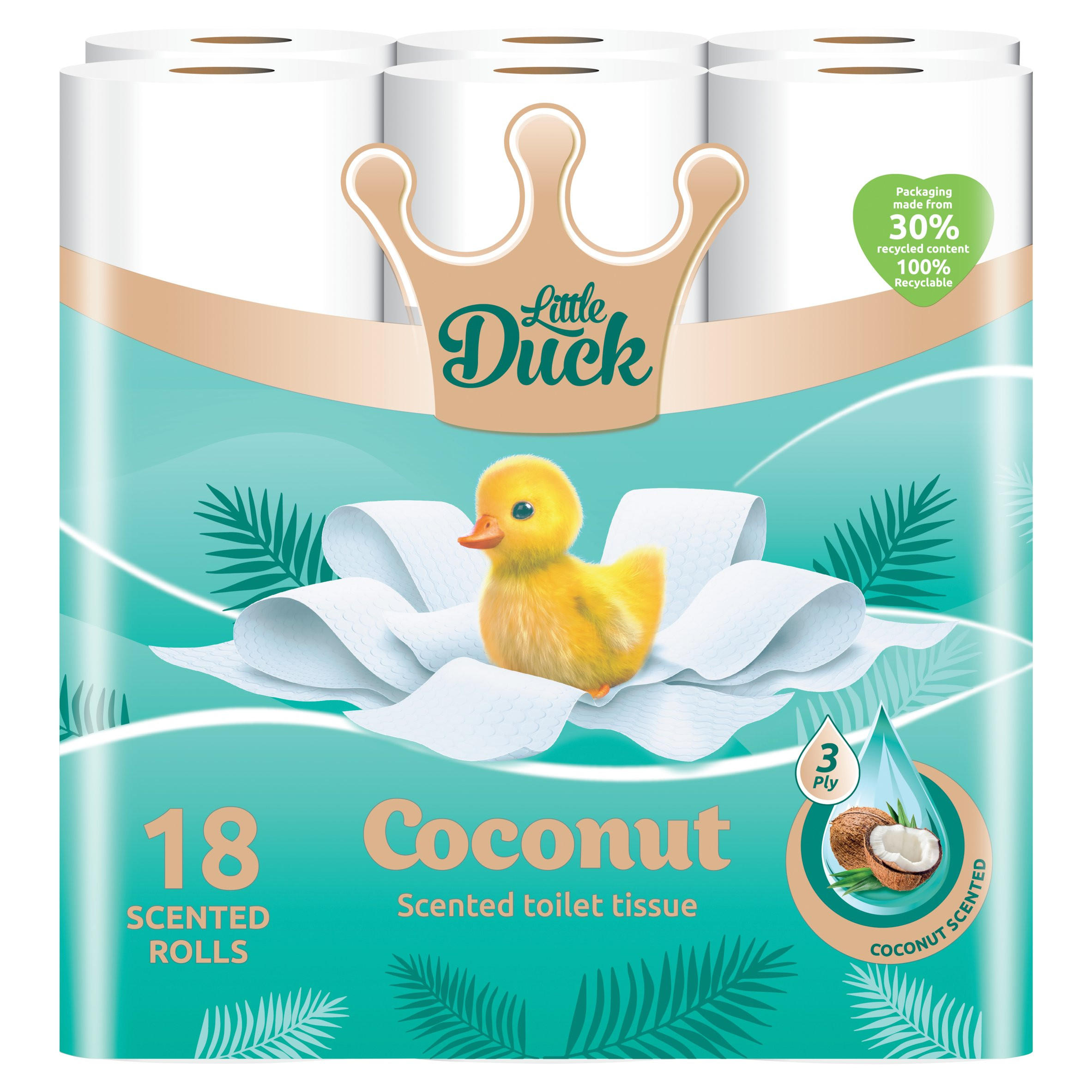 Little Duck 18 Coconut Scented Toilet Tissue Rolls