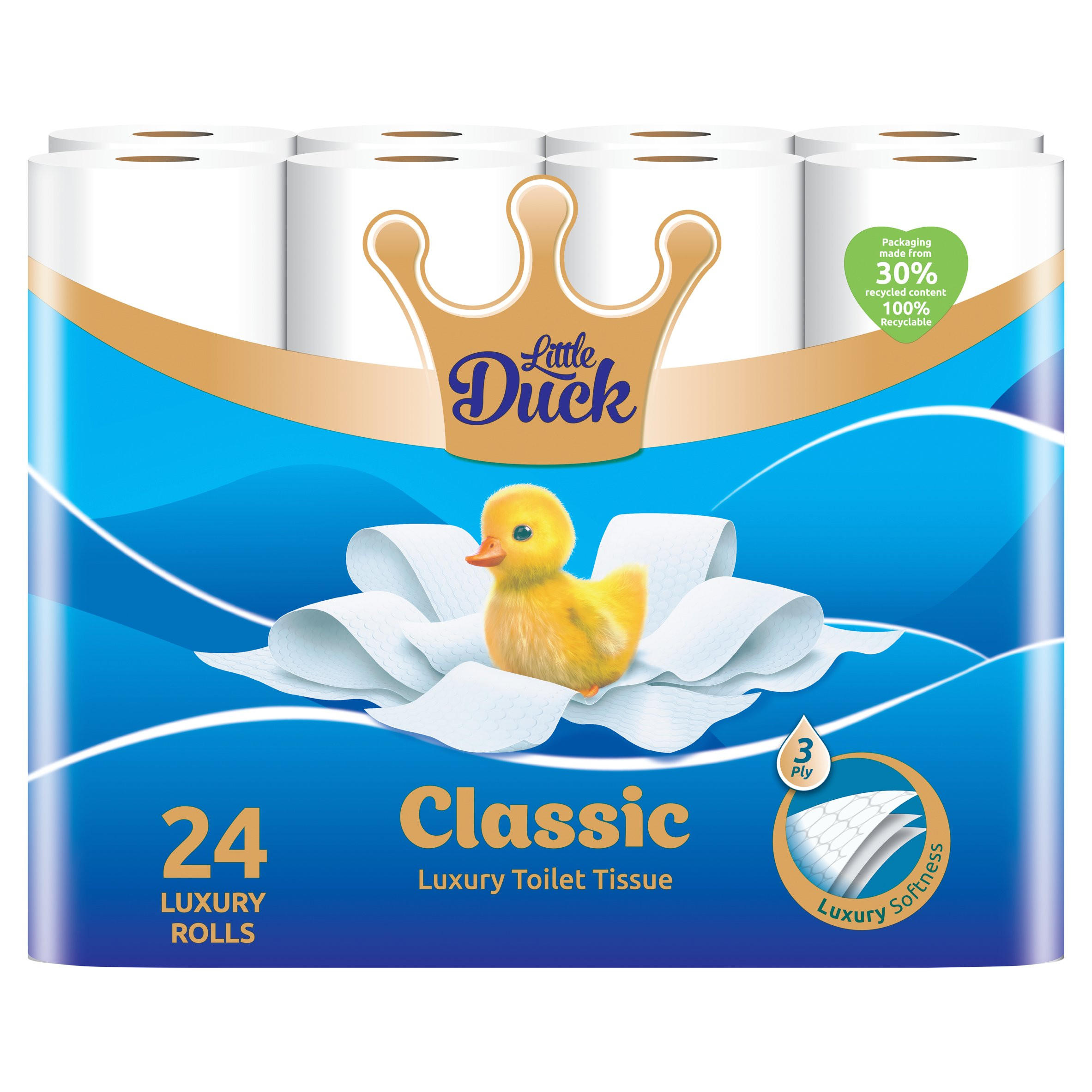 Little Duck 24 Classic Luxury Toilet Tissue Rolls