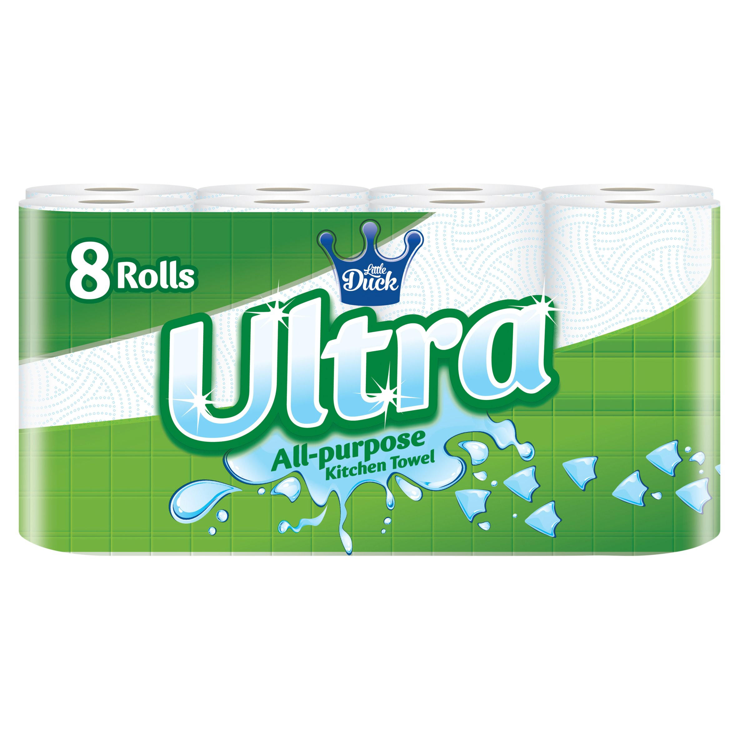 Little Duck 8 Ultra All-Purpose Kitchen Towel Rolls