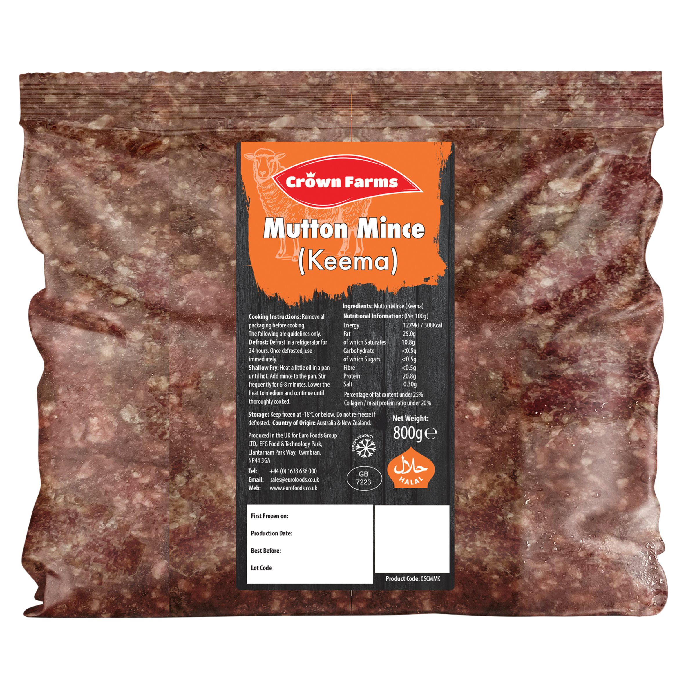 Crown Farms Mutton Mince Keema 800g