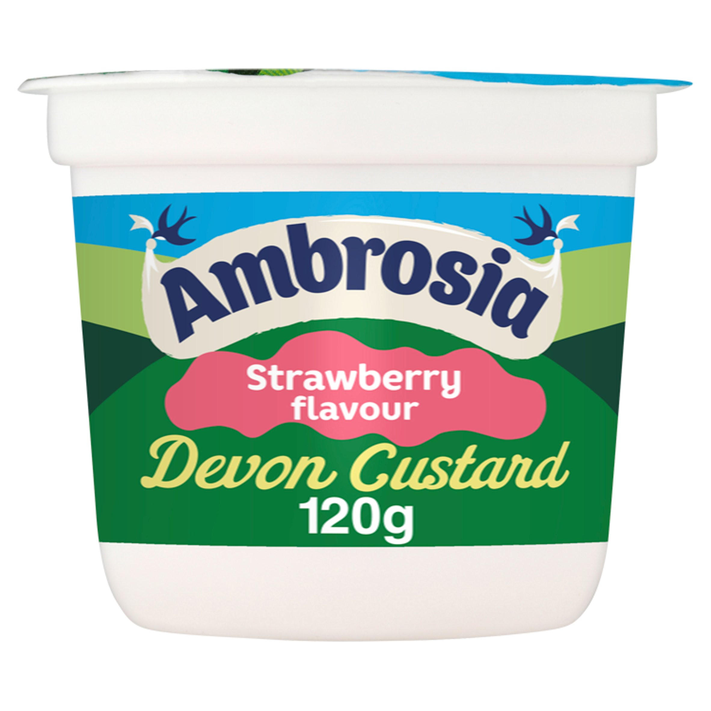 Ambrosia Ready To Eat Strawberry Flavour Devon Custard Pot 120g
