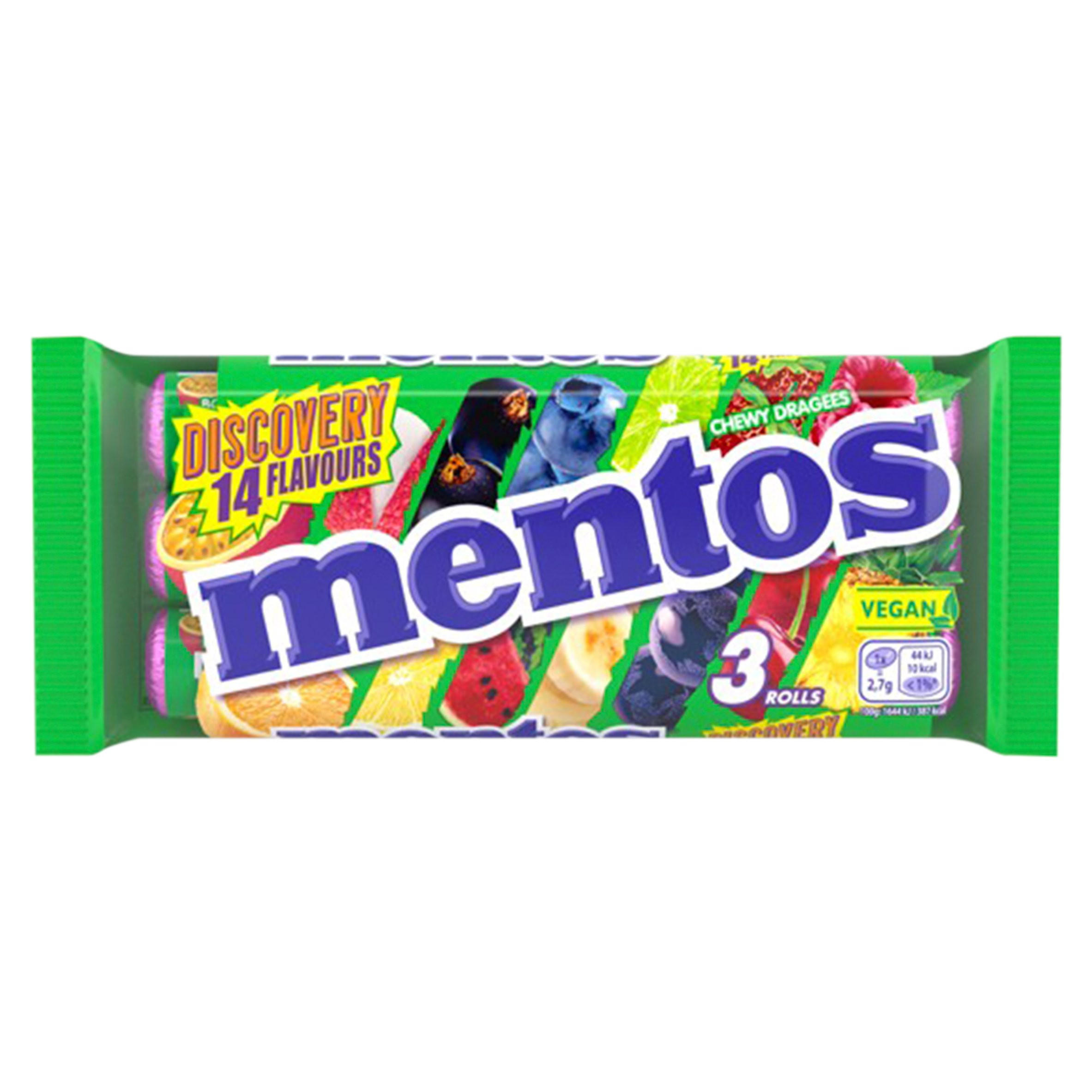 Mentos Chewy Dragees Rolls 3 x 37.5g