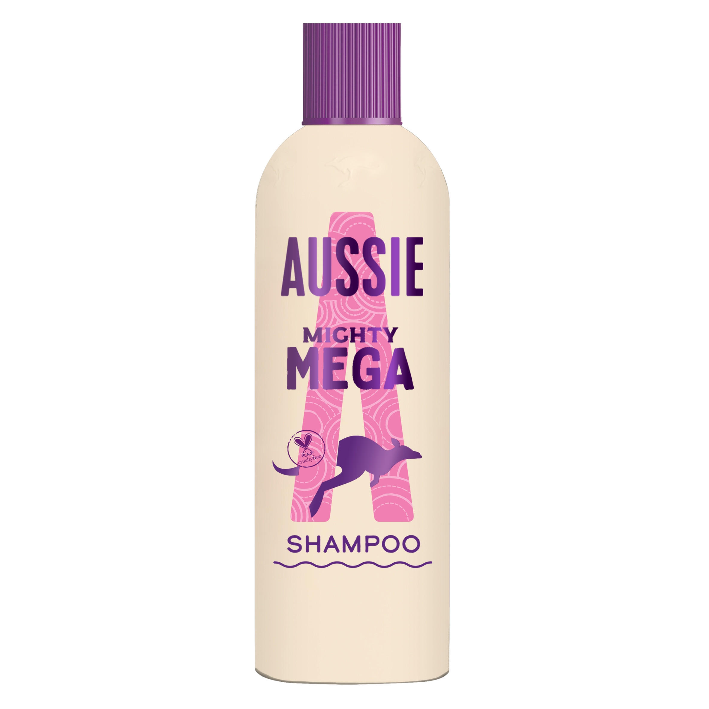 Aussie Mighty Mega Shampoo 300ml. Gently Cleansing Shampoo for Soft and Shiny Hair