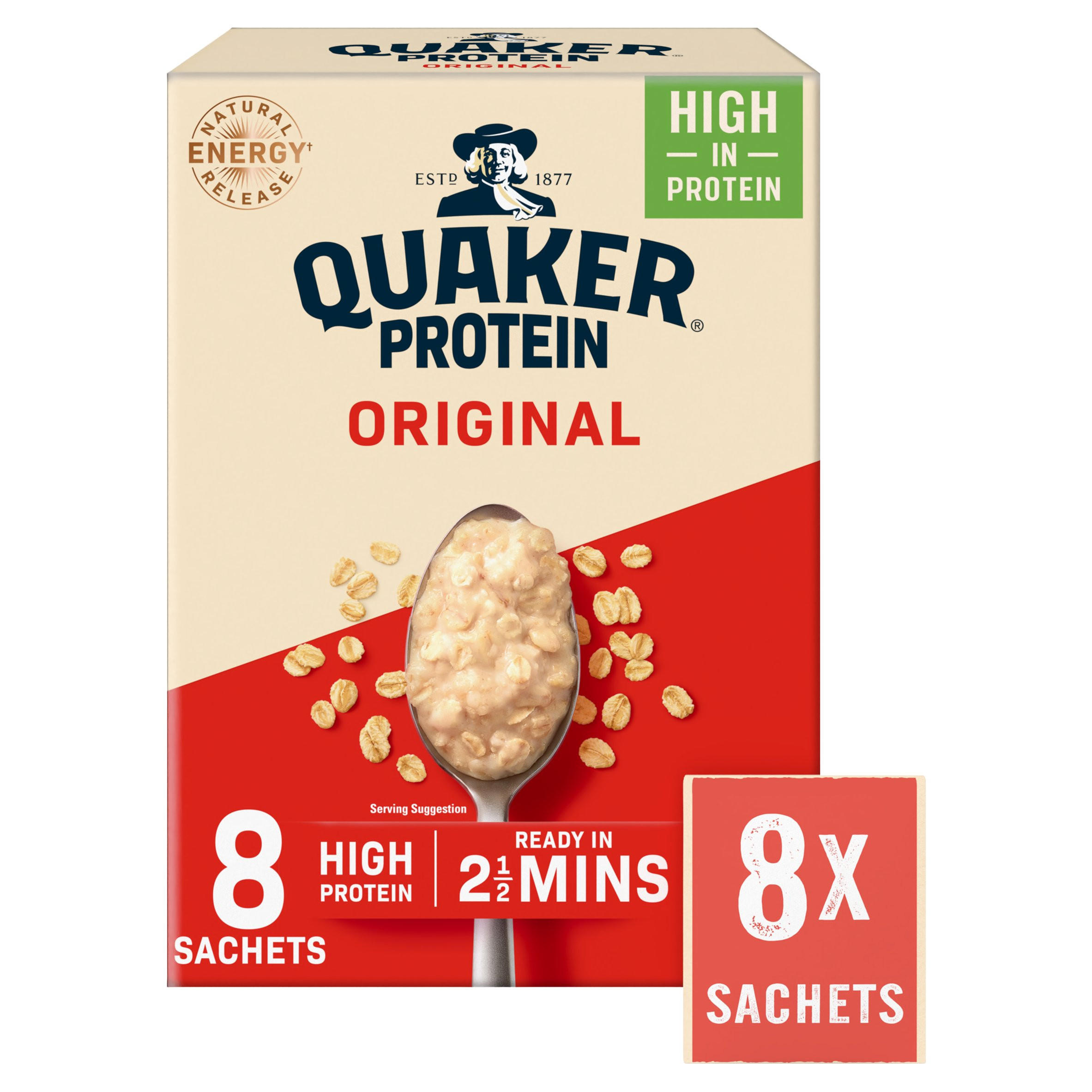 Quaker Oat So Simple Protein Original Porridge Sachets 8 x 37.75g