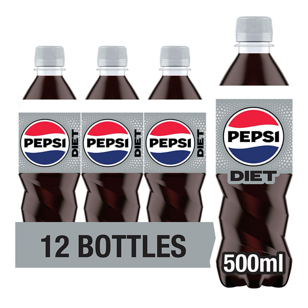 Diet Pepsi Cola Bottle 12 x 500ml