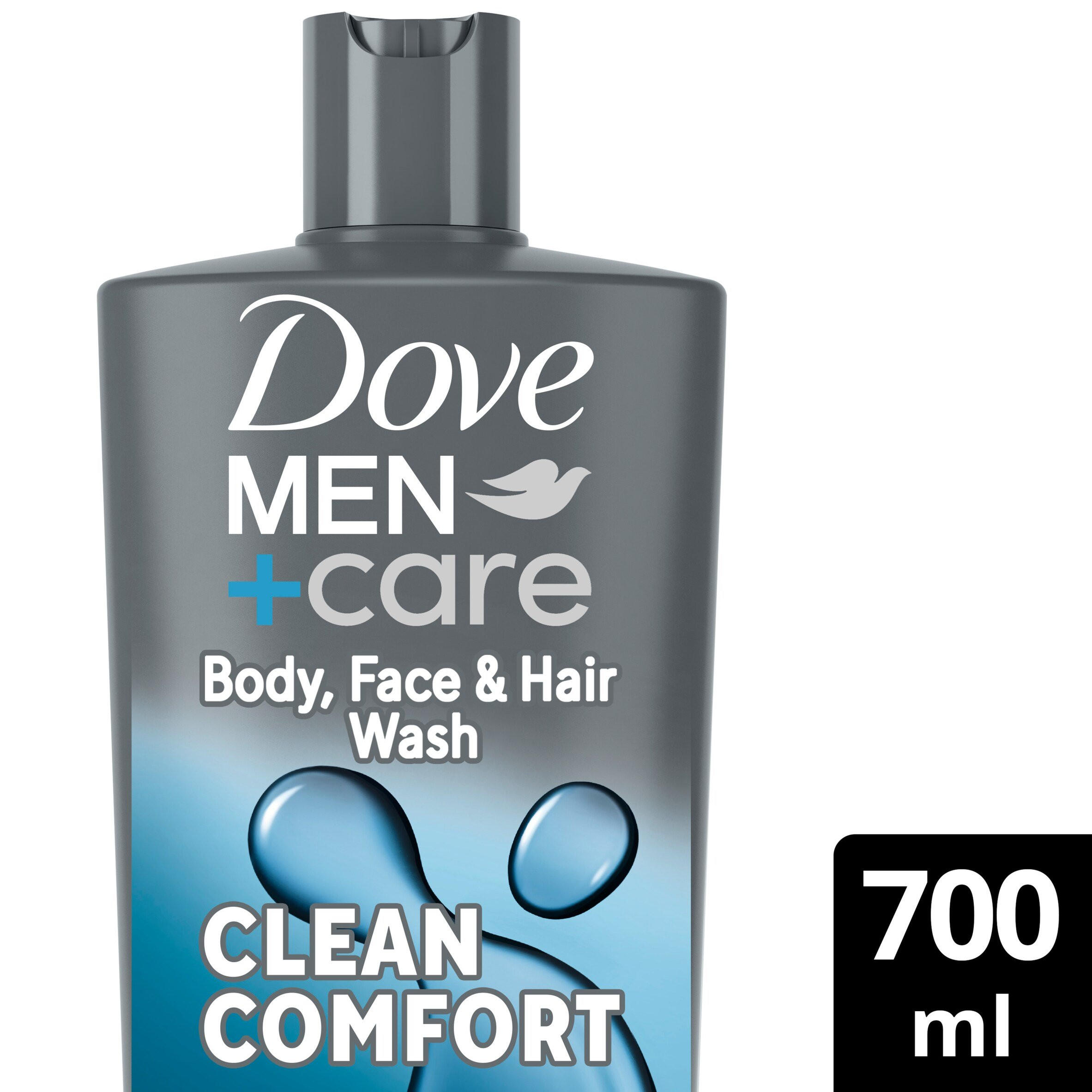 Dove Men+Care Hydrating Clean Comfort 3-in-1 Hair, Face and Body Wash 700 ml